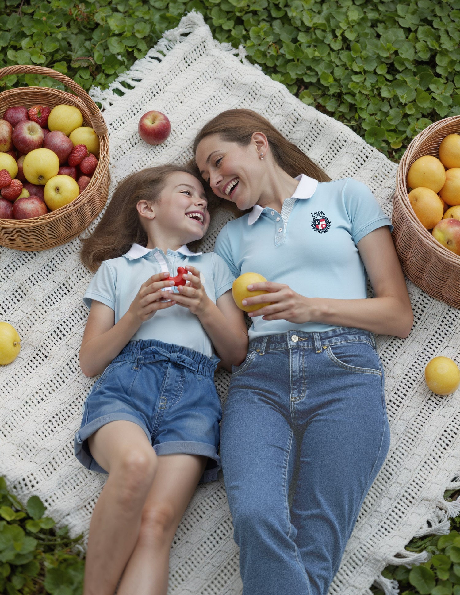 Girls Solid Polo Shirt Light Blue - U.S. POLO ASSN. | Large
