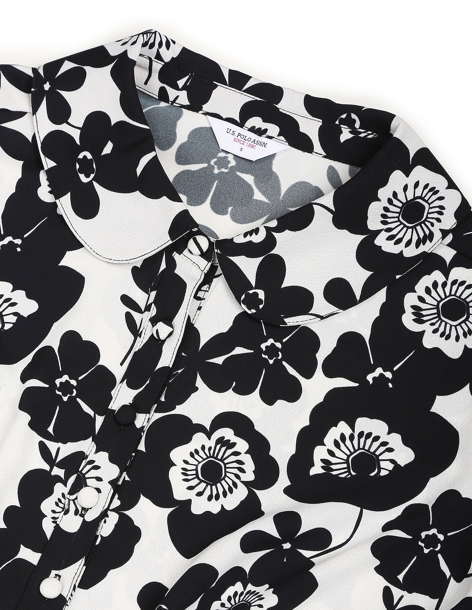 Floral Printed Shirt Black - U.S. Polo Assn. India | Large