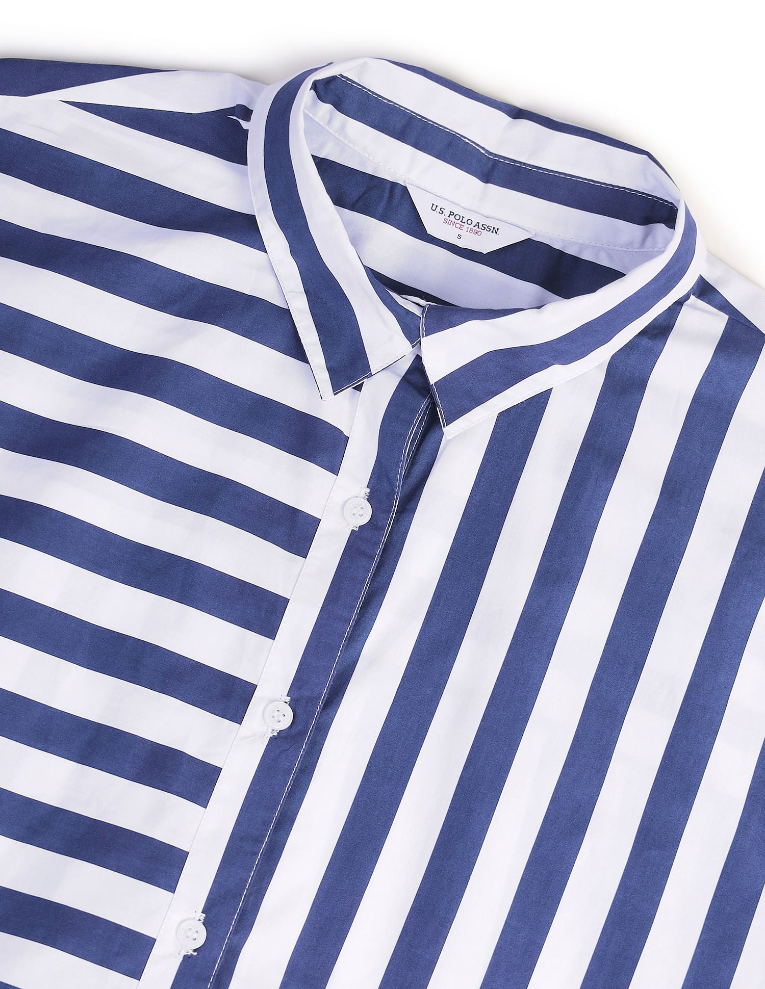 Rear Logo Multi Stripe Shirt Blue - U.S. Polo Assn. India | Large