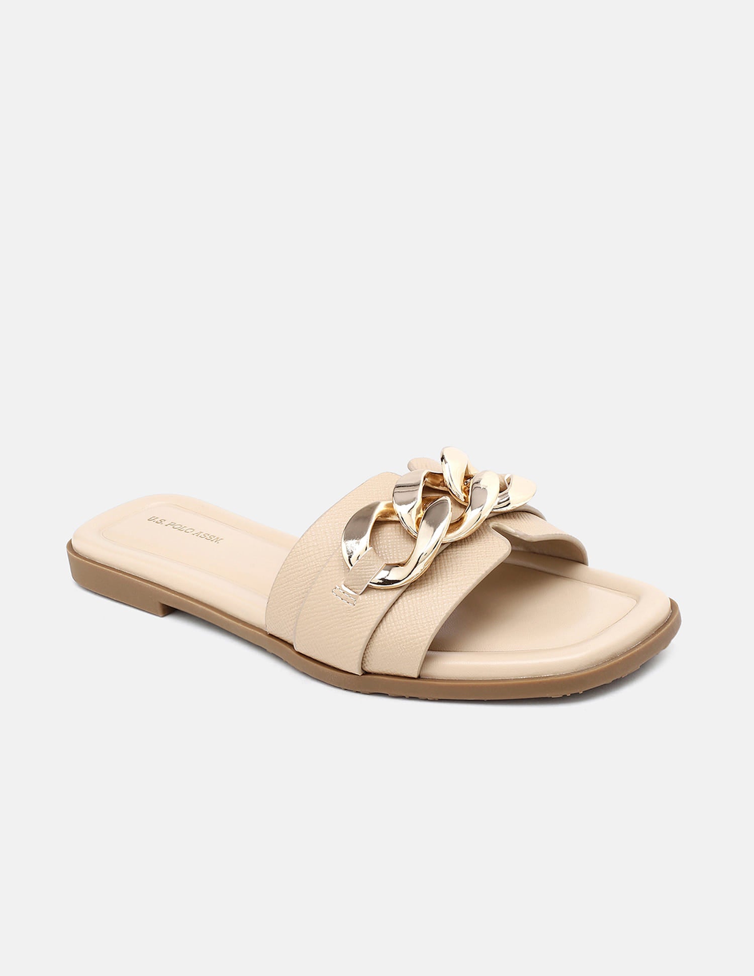 Brevan Open Toe Gold Hardware Sandals