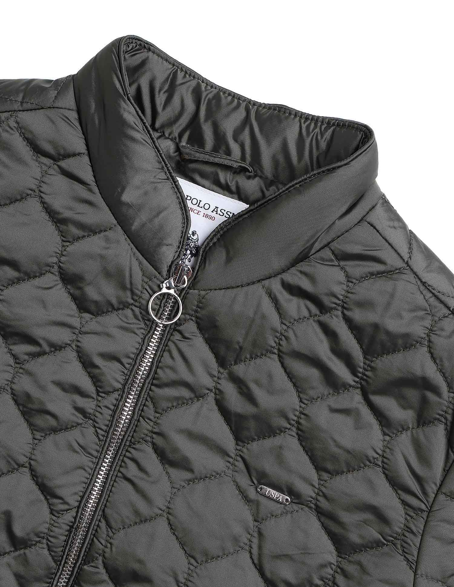 Solid Regular Fit Jacket Green - U.S. POLO ASSN. | Large