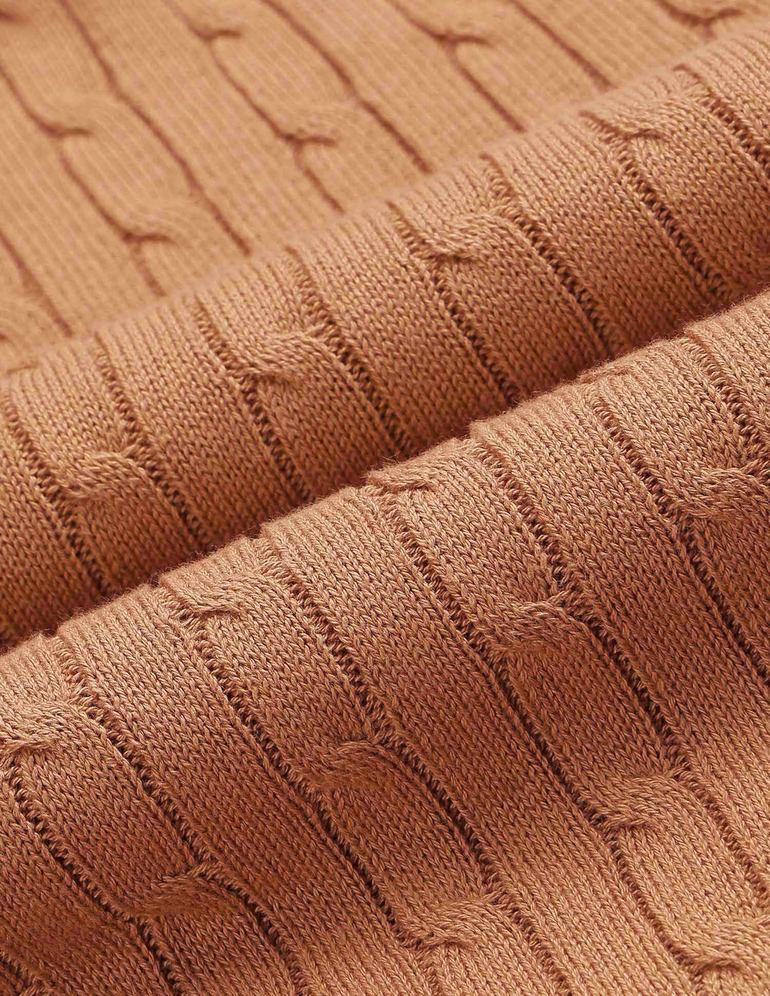 Textured Regular Fit Sweater Brown - U.S. POLO ASSN. | Large