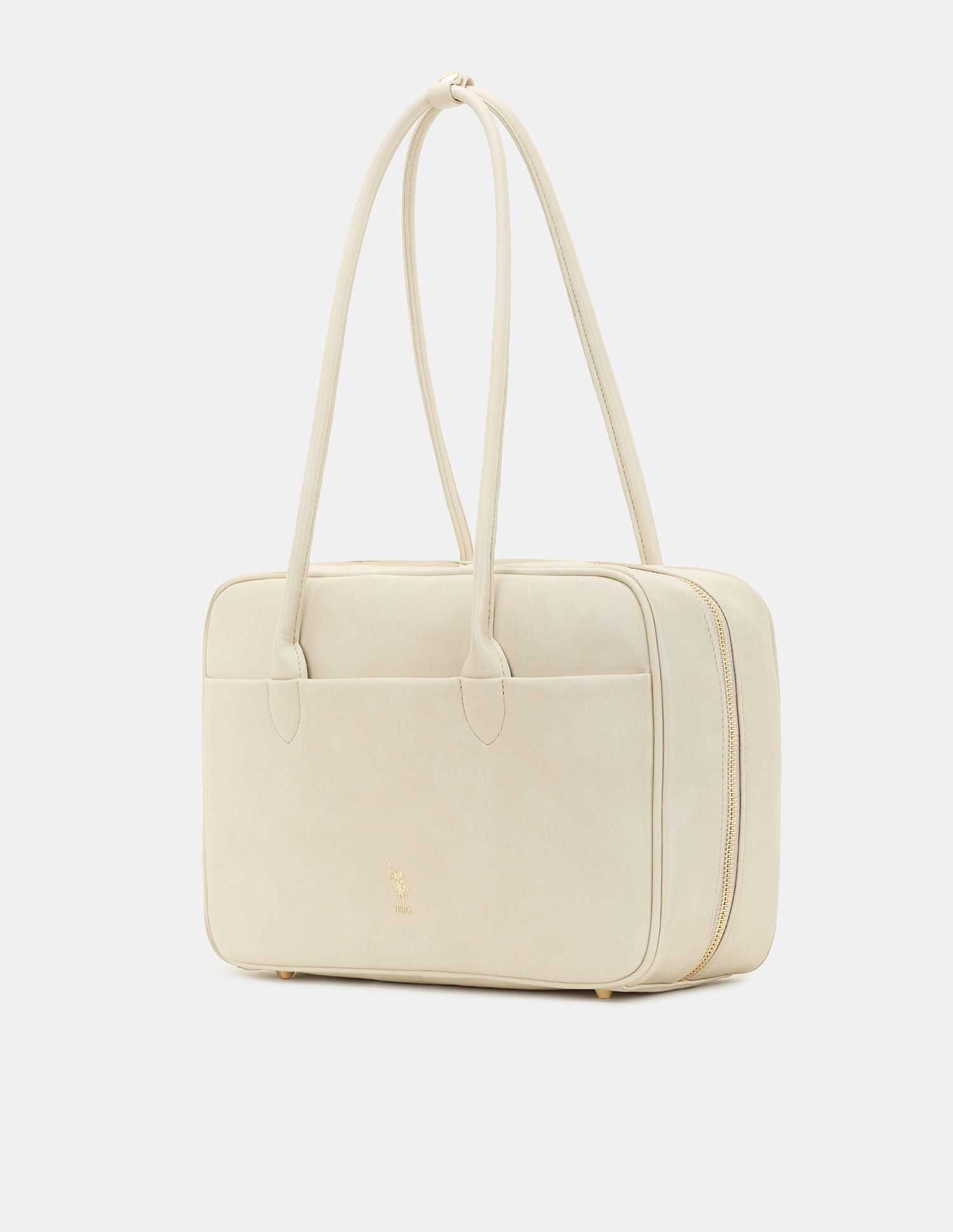 Women Blynn Compact Work Satchel Bag with Inner Pockets Beige - U.S. POLO ASSN. | Large