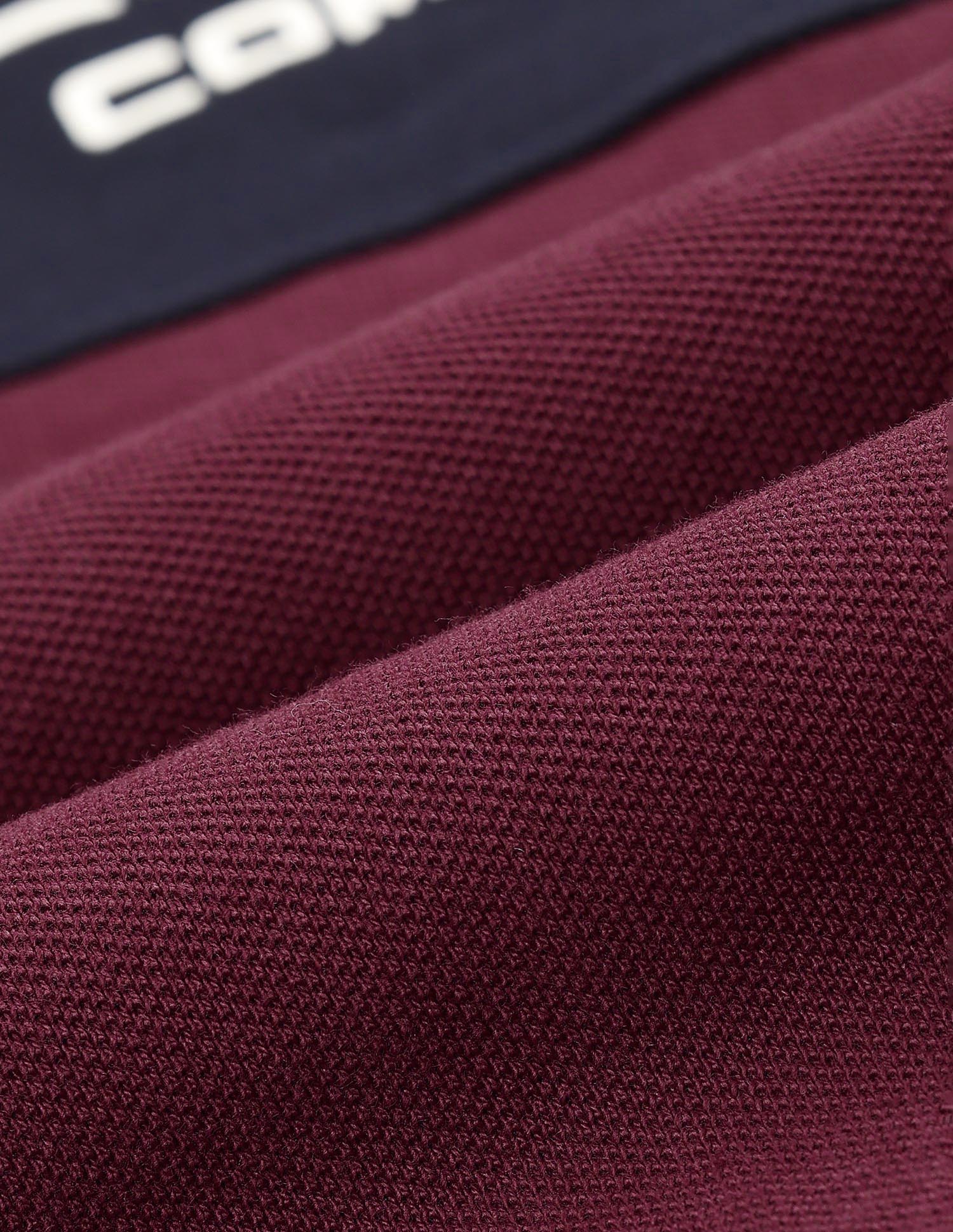 Colourblocked Pure Cotton Polo Shirt Maroon - U.S. Polo Assn. India | Large