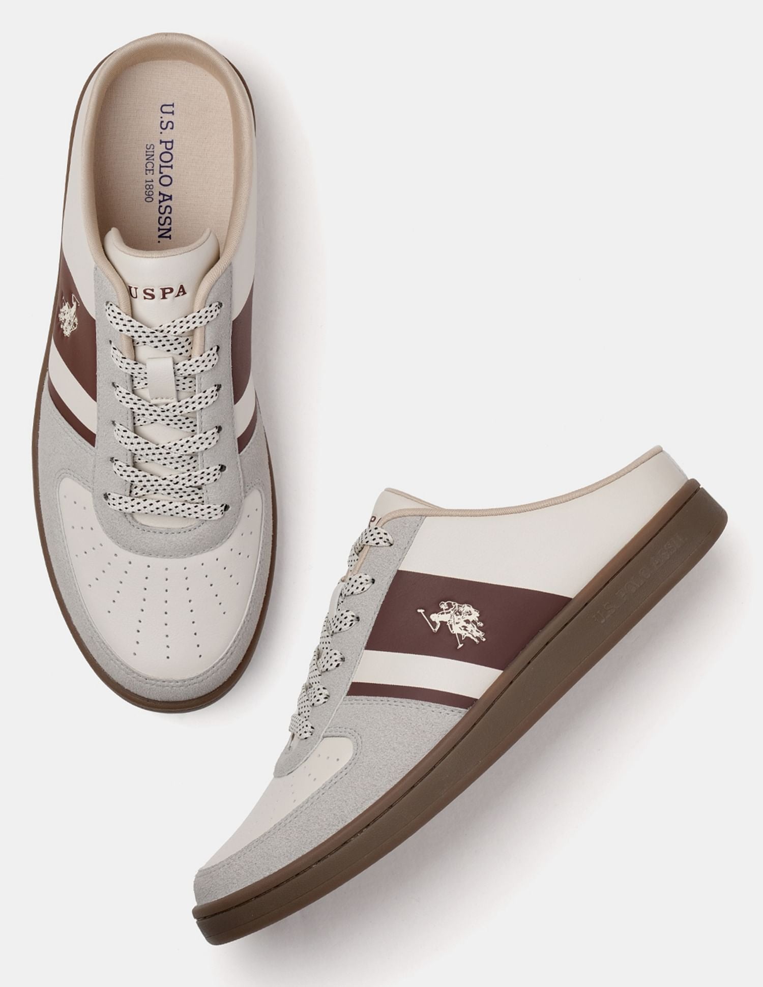 Men Camon Low Top Sneakers Beige - U.S. Polo Assn. India | Large