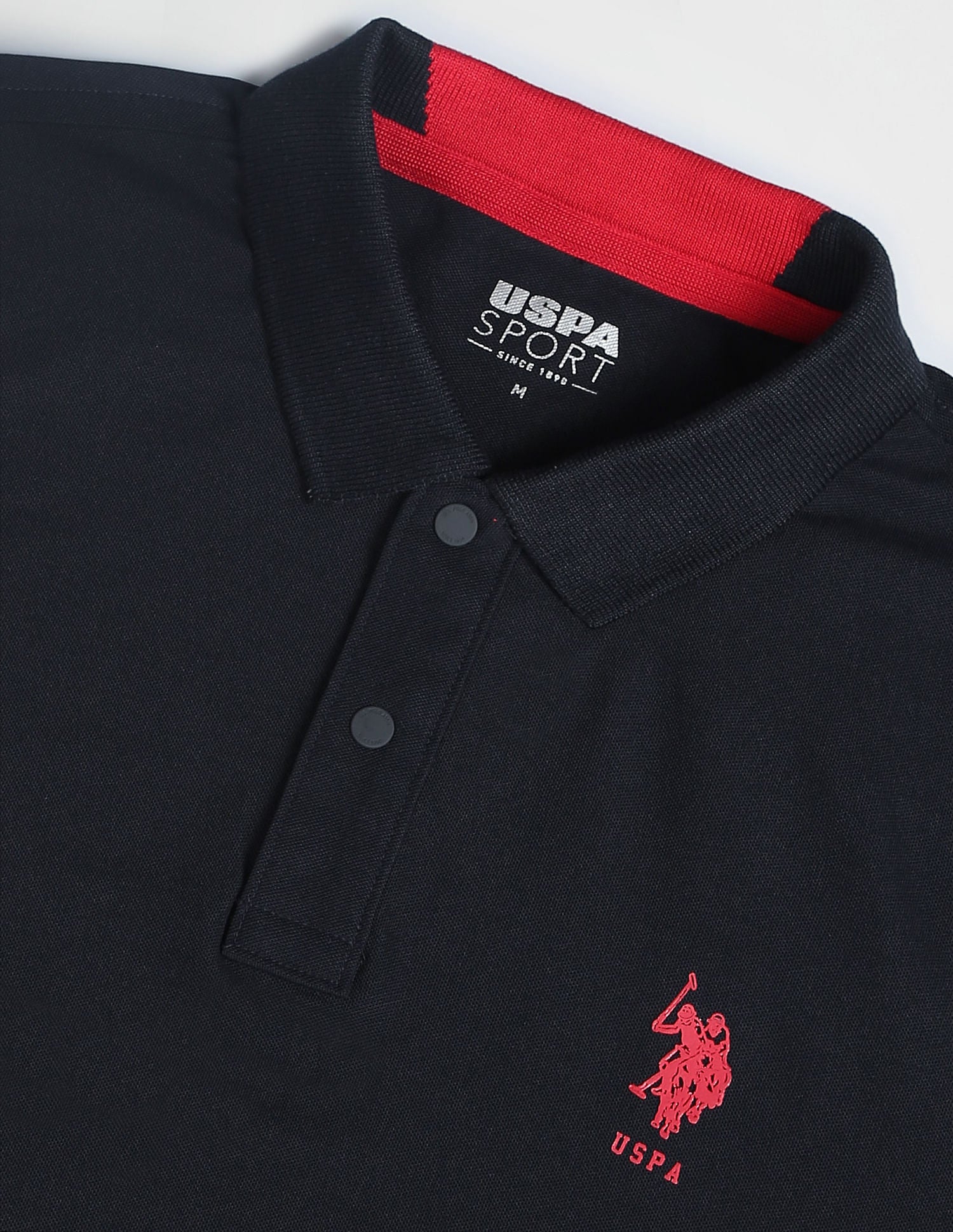 Solid Slim Fit Polo Shirt Navy - U.S. Polo Assn. India | Large