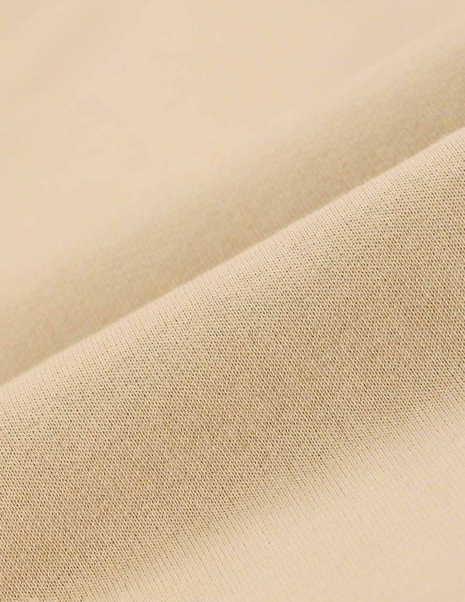 Wide Leg Fit Solid Trousers Beige - U.S. POLO ASSN. | Large