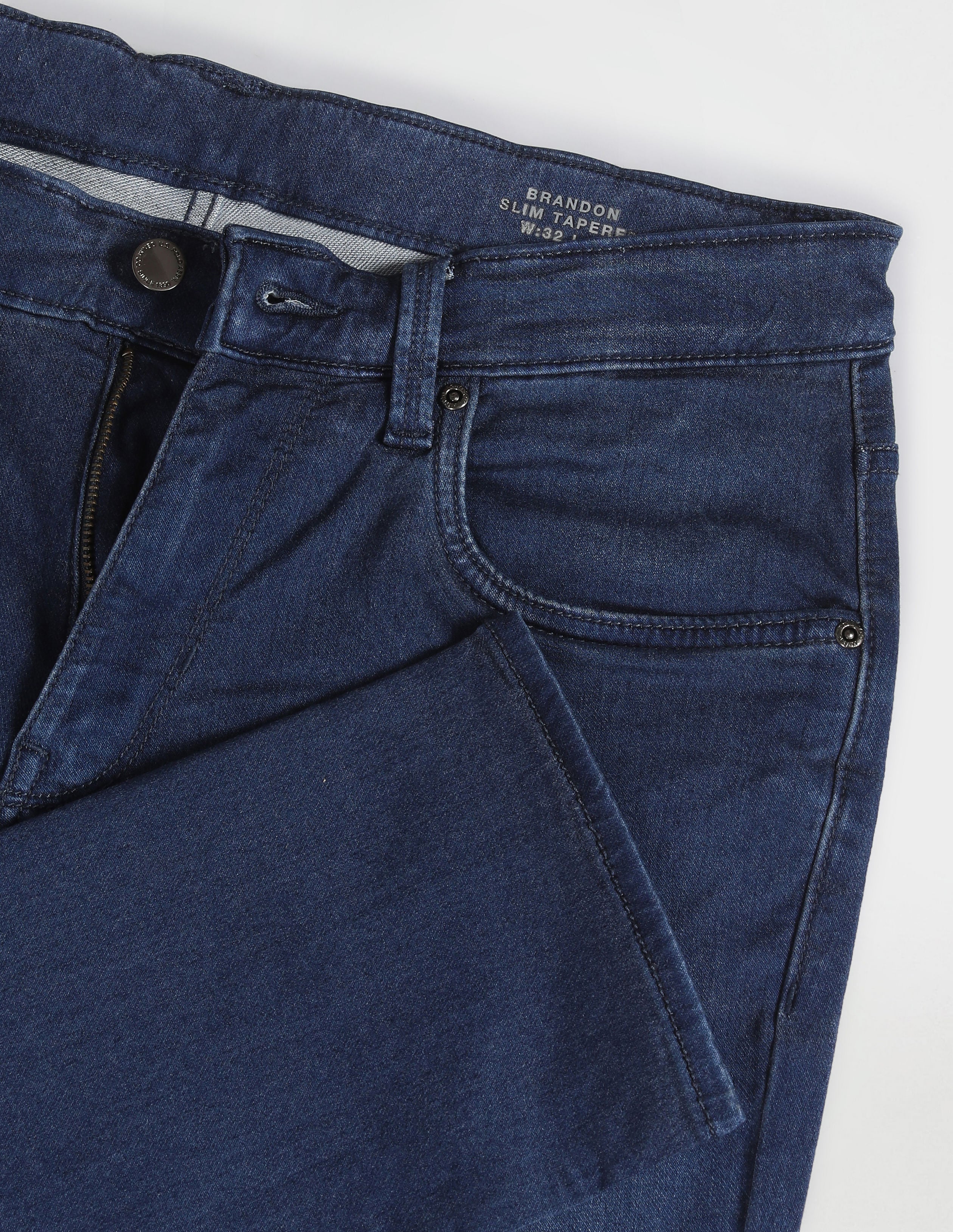Brandon Slim Tapered Fit Blue Jeans Blue - U.S. Polo Assn. India | Large