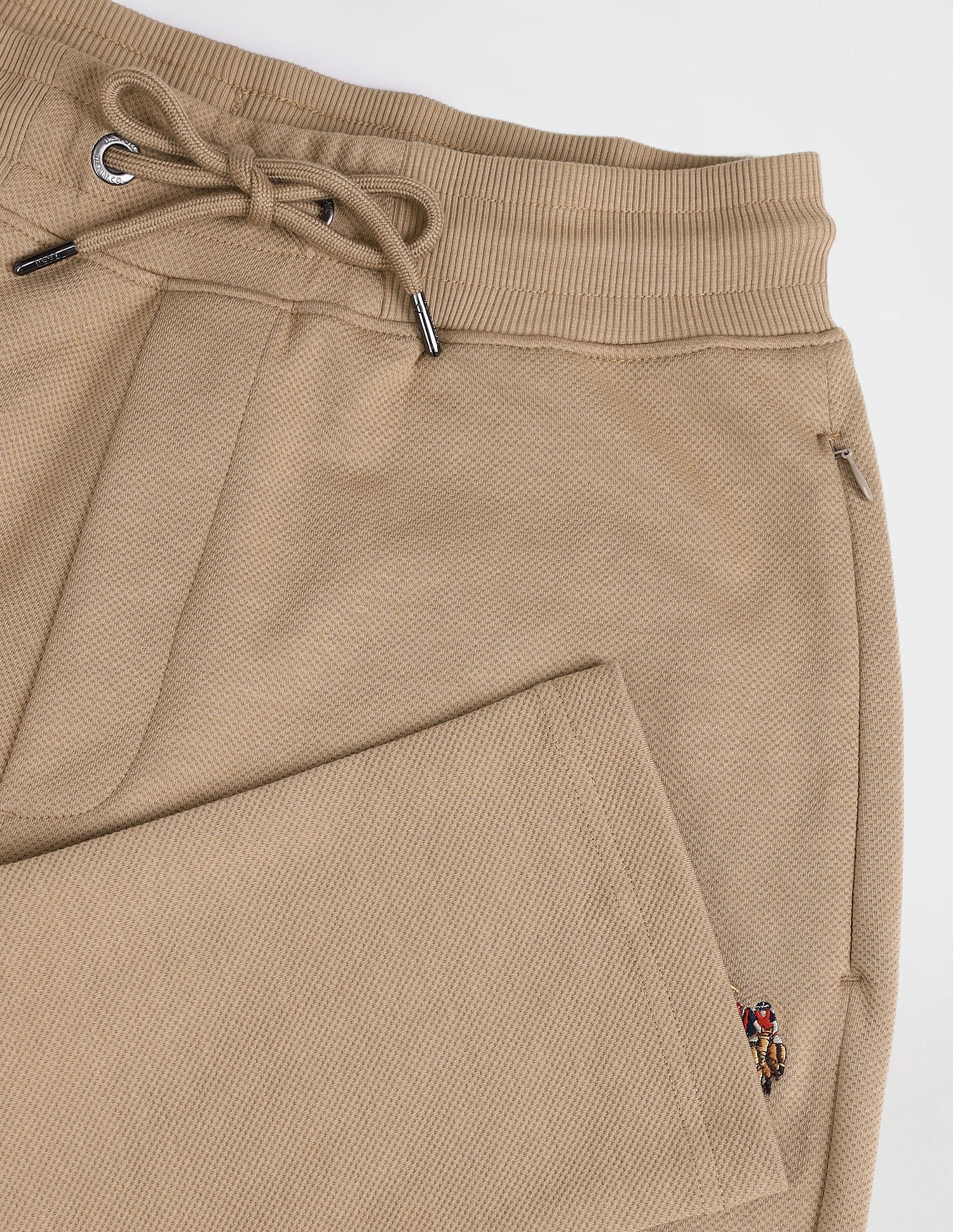 Solid Regular Fit Track Pants Beige - U.S. POLO ASSN. | Large