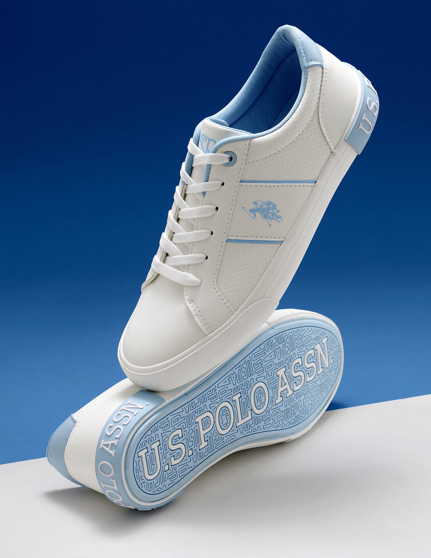 Zesta 4.0 Lace-Ups Light Weight Sneakers Light Blue - U.S. Polo Assn. India | Large