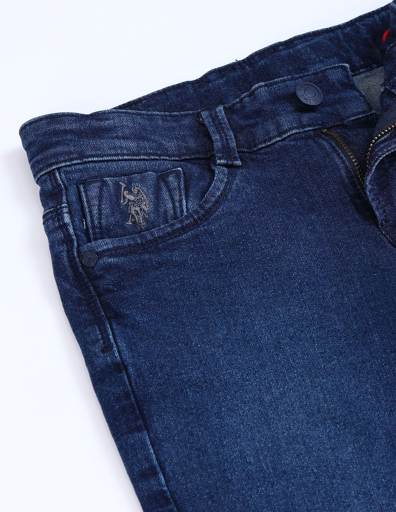 Slim Fit Stone Washed Jeans Dark Blue - U.S. POLO ASSN. | Large