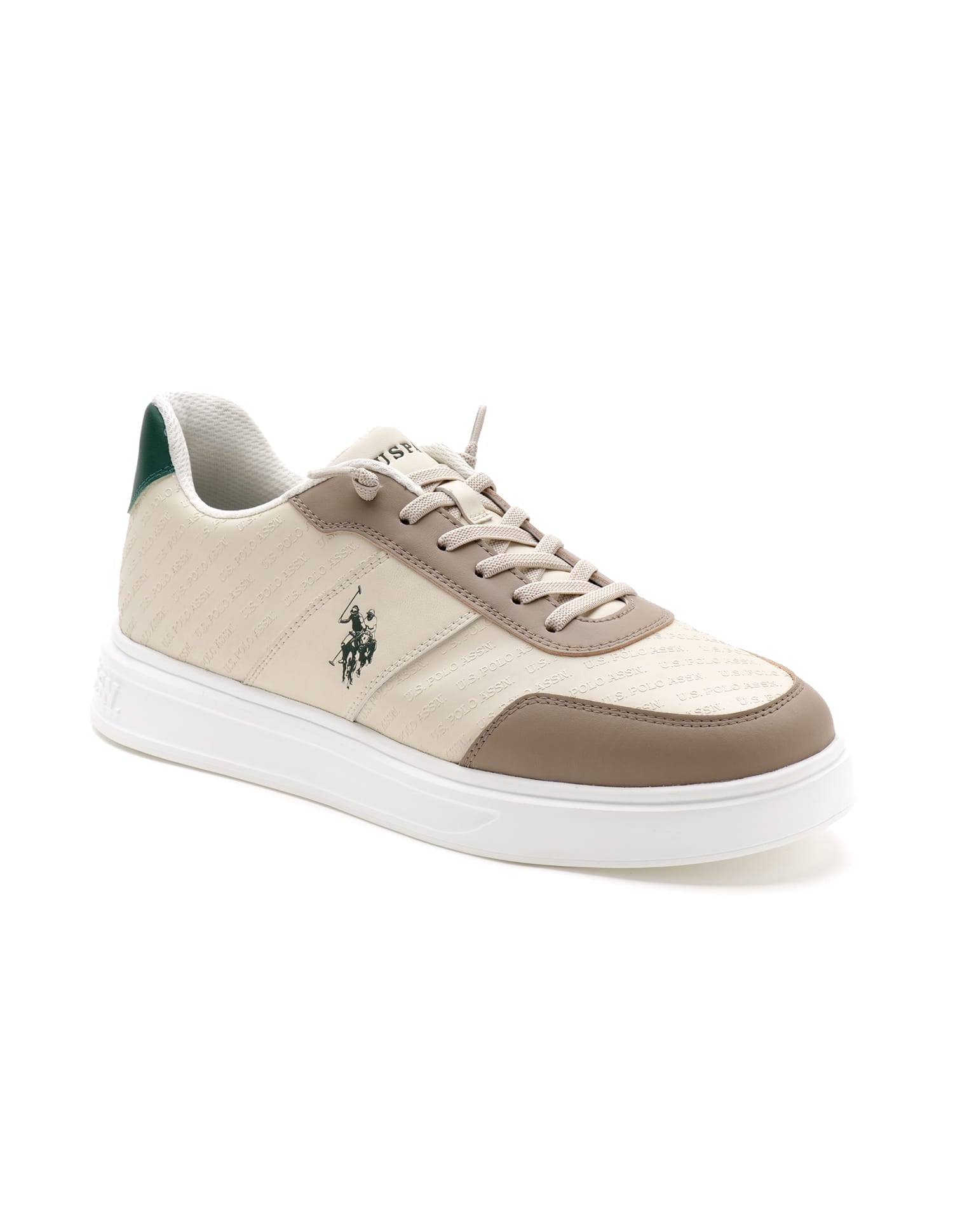 Brand Embossed Cort 2.0 Sneakers Beige - U.S. Polo Assn. India | Large