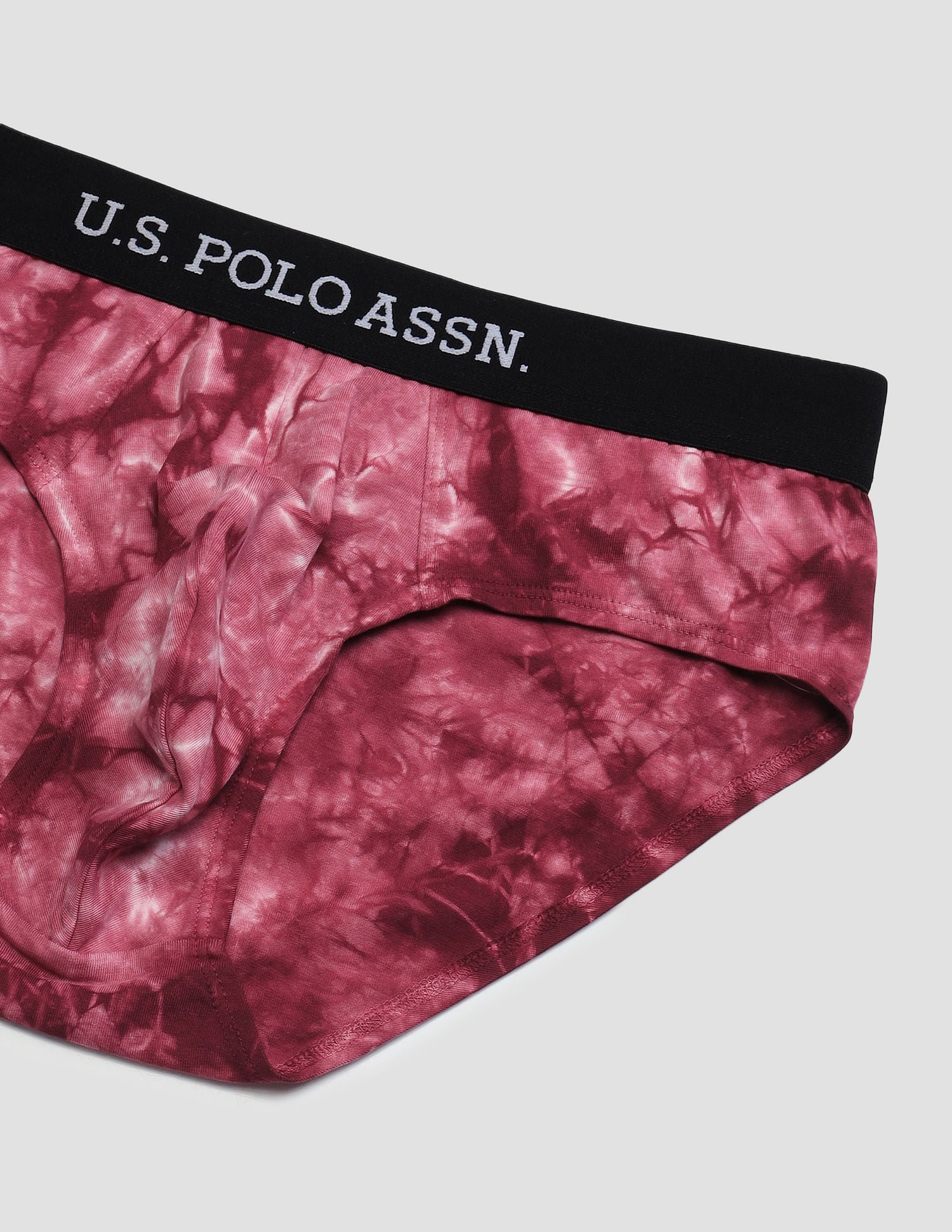 Cotton Stretch Tie Dye OEB03 Briefs - Pack Of 1 Wine - U.S. POLO ASSN. | Large