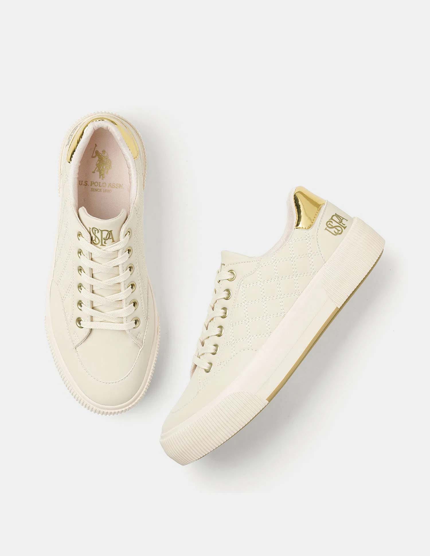 Elsa 2.0 Nude Quilting Sneakers Shoes