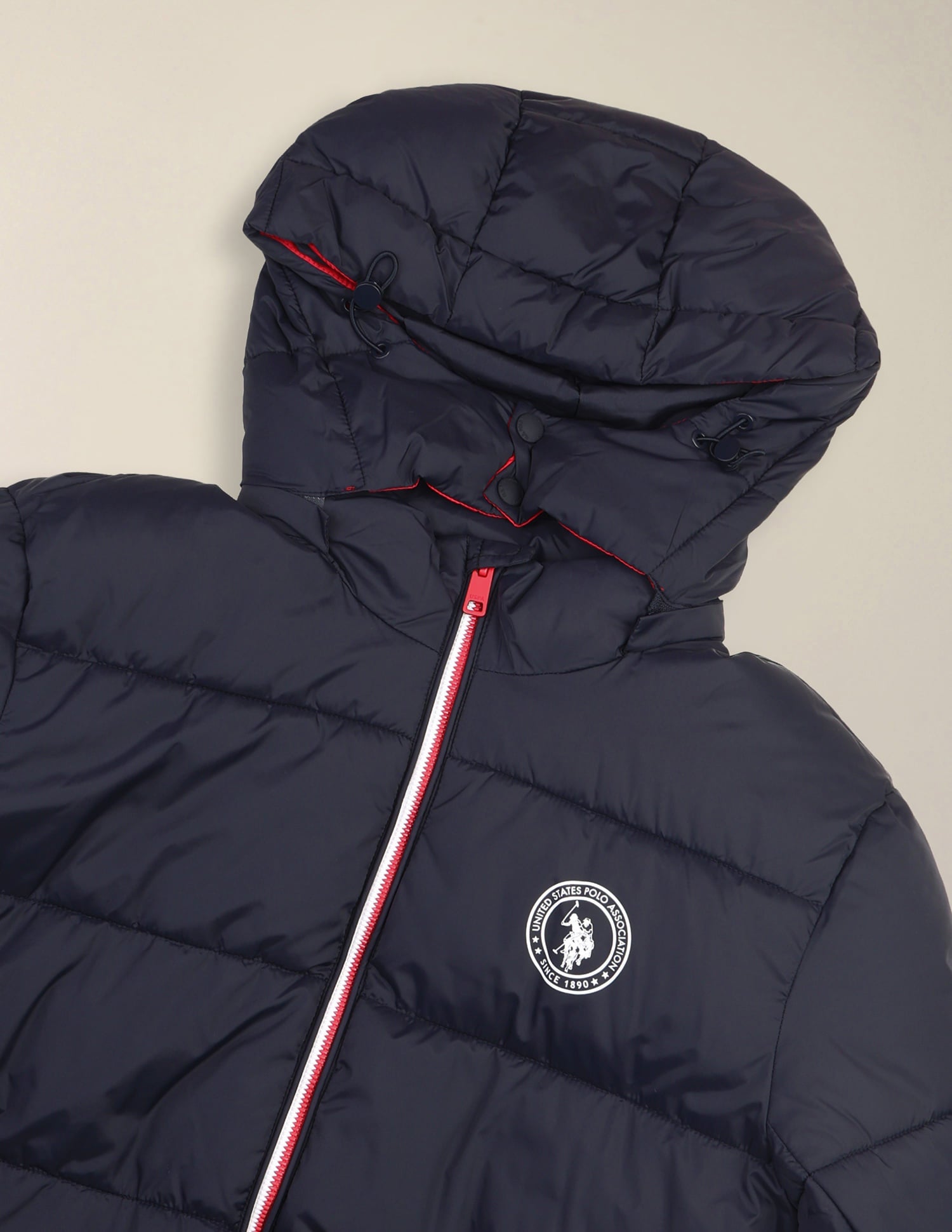 Solid Hooded Jacket Navy - U.S. Polo Assn. India | Large