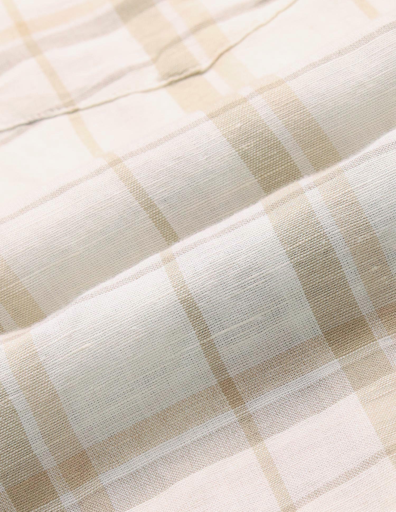 Plaid Checked Tailored Fit Shirt Beige - U.S. Polo Assn. India | Large