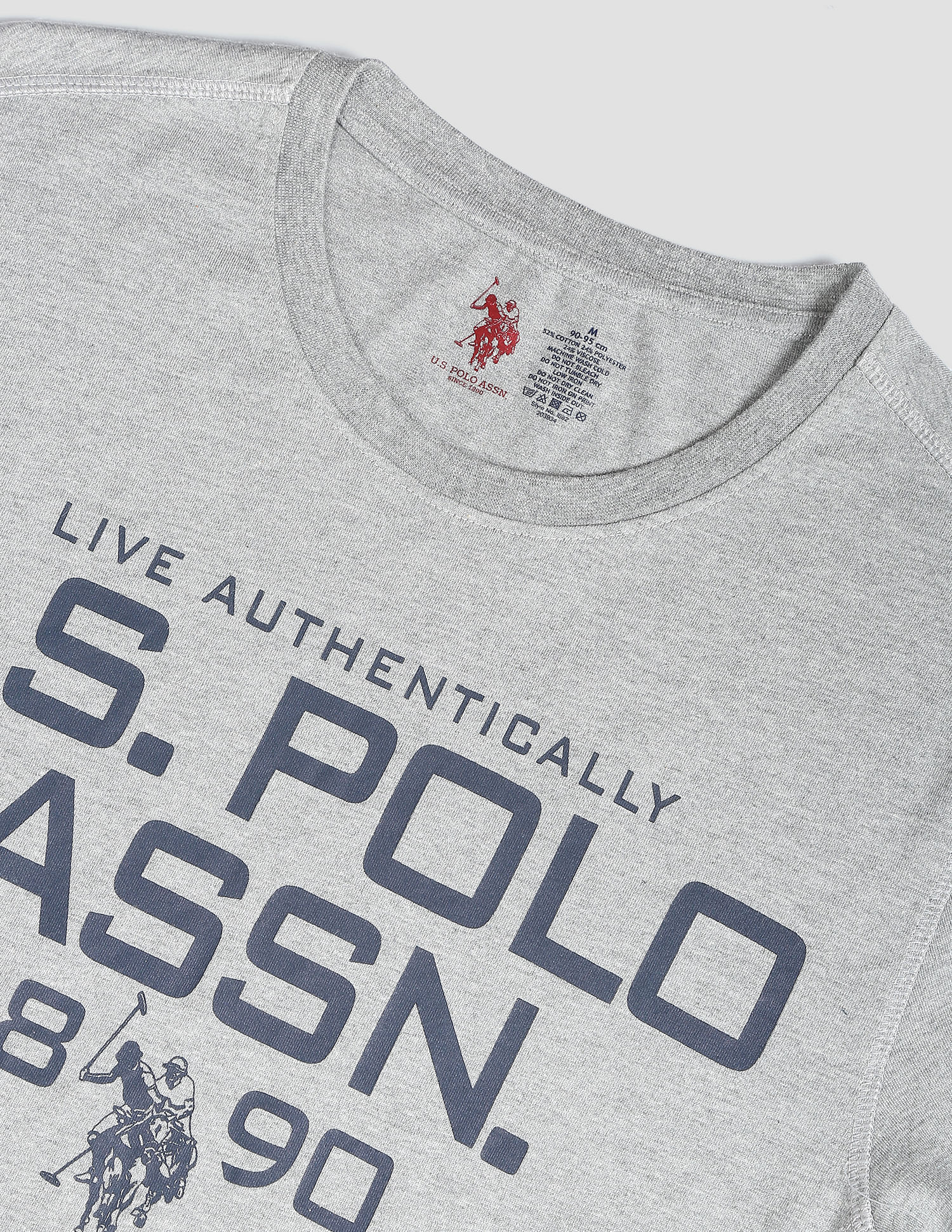 Crew Neck Tri Blend I682 Lounge T-Shirt - Pack Of 1 Grey - U.S. POLO ASSN. | Large