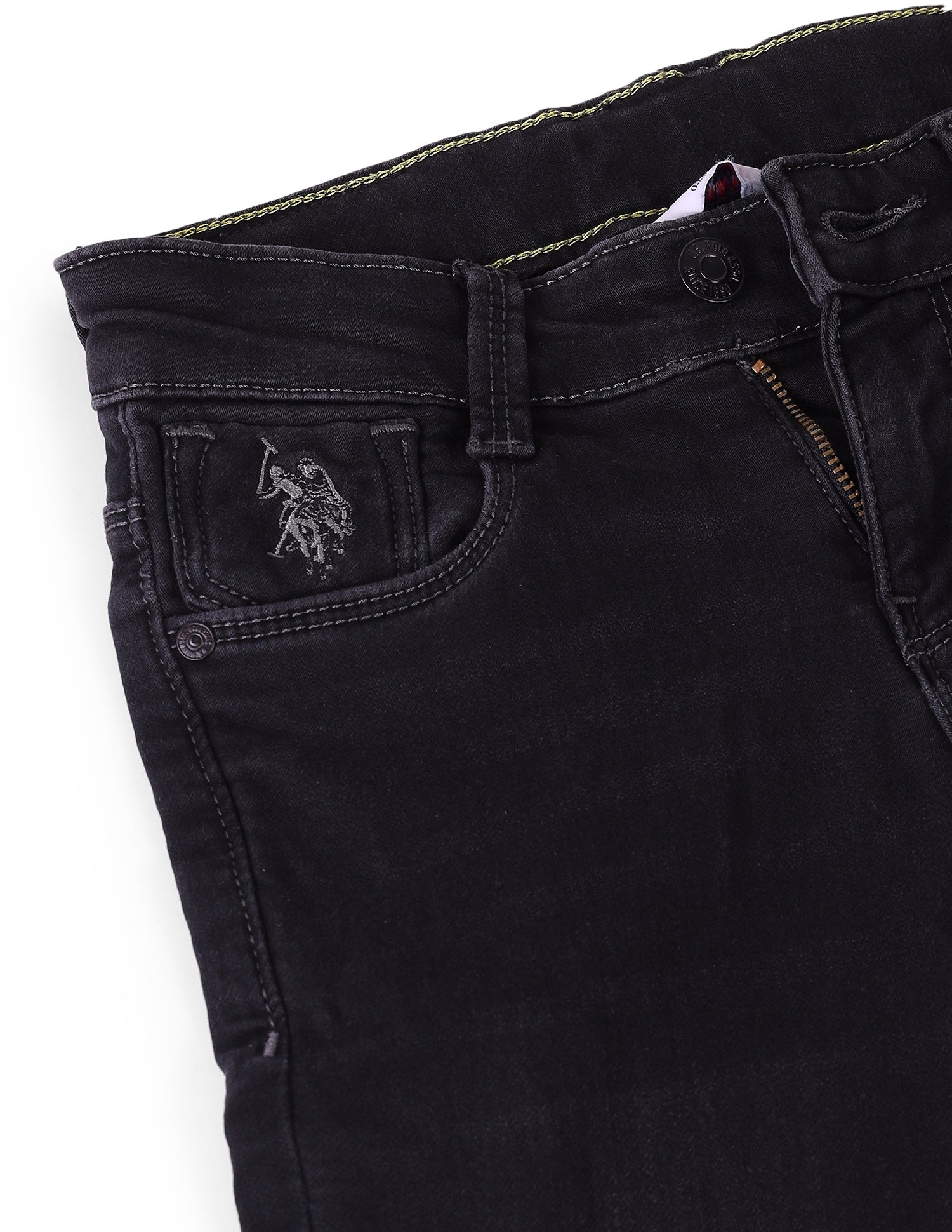 Boys Slim Fit Black Jeans Black - U.S. POLO ASSN. | Large