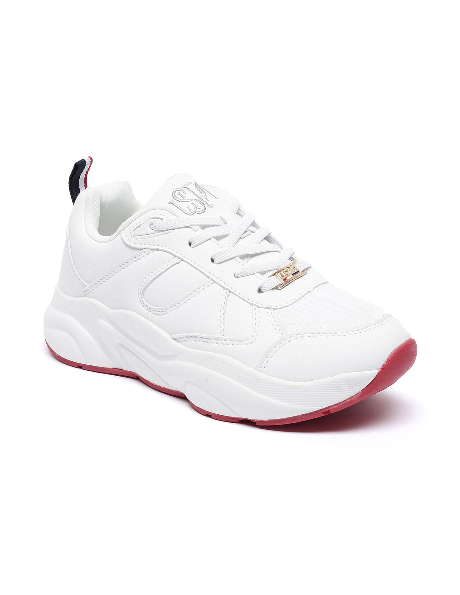 Women Sage 4.0 Lace Up Sneakers Off White - U.S. POLO ASSN. | Large