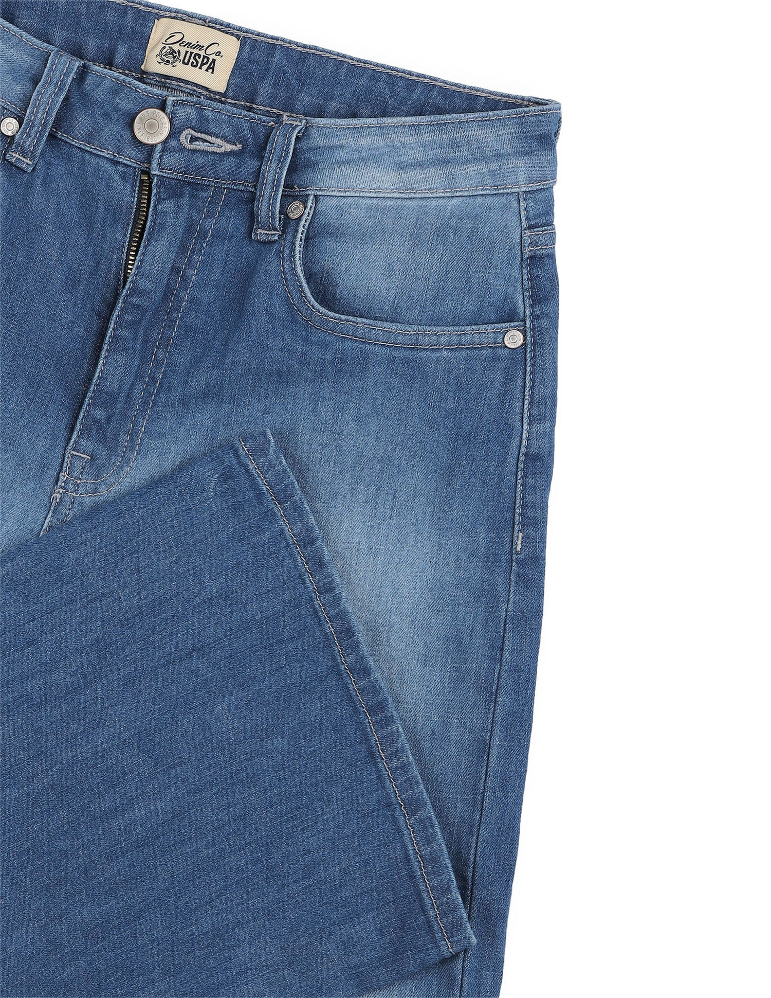 Cross Hatch Wide Leg Jeans Blue - U.S. Polo Assn. India | Large
