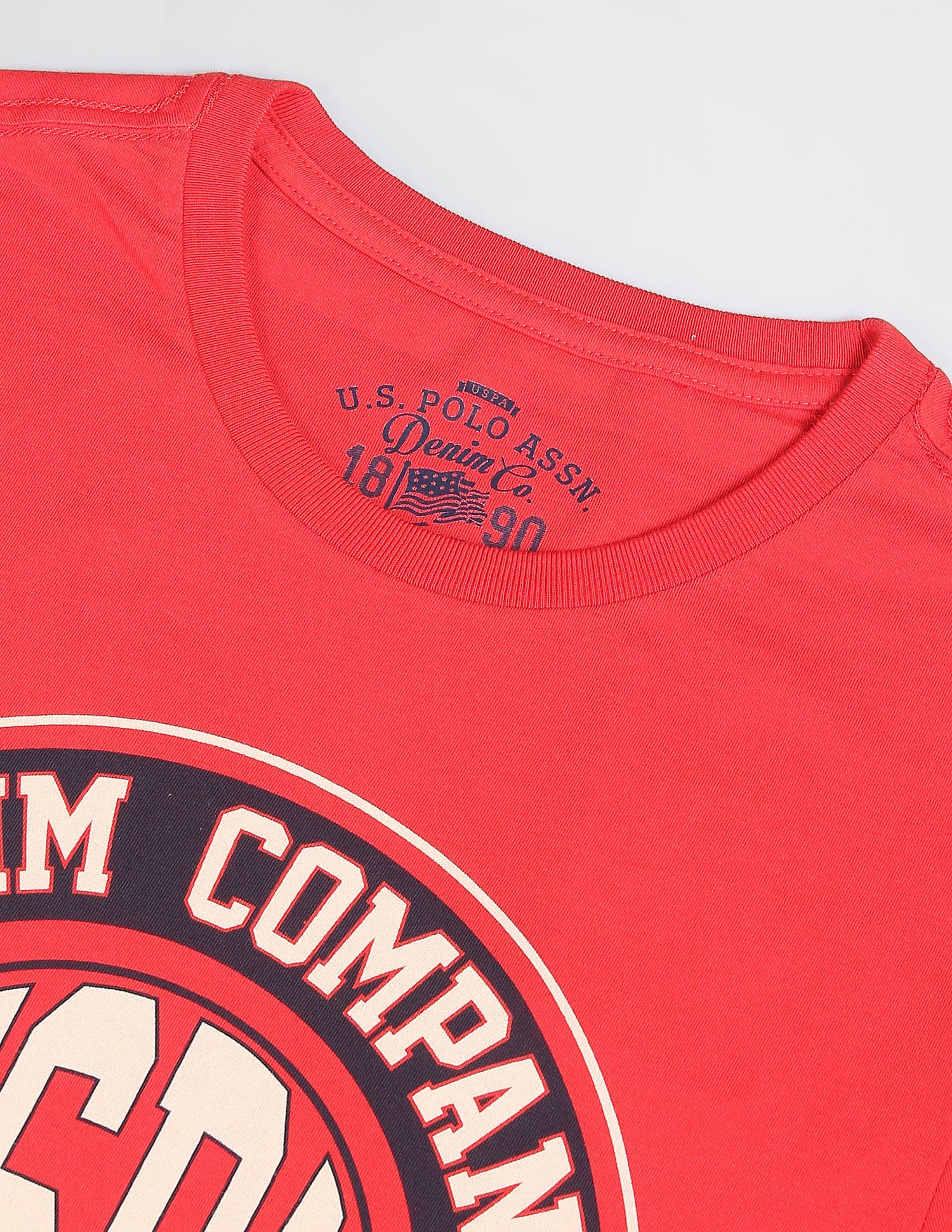 Graphic Print Cotton T-Shirt Red - U.S. Polo Assn. India | Large