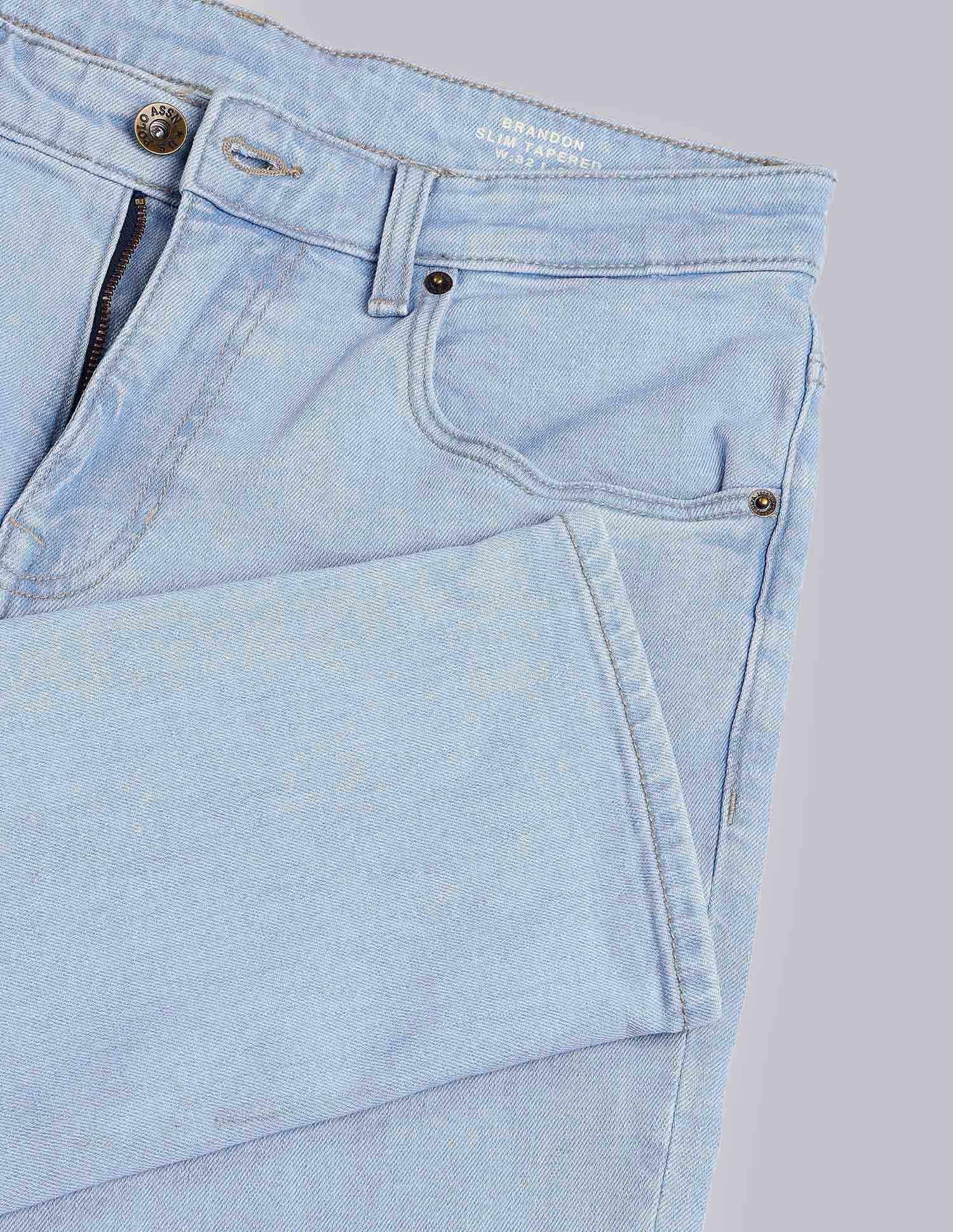 Brandon Slim Tapered Fit Blue Jeans Blue - U.S. POLO ASSN. | Large