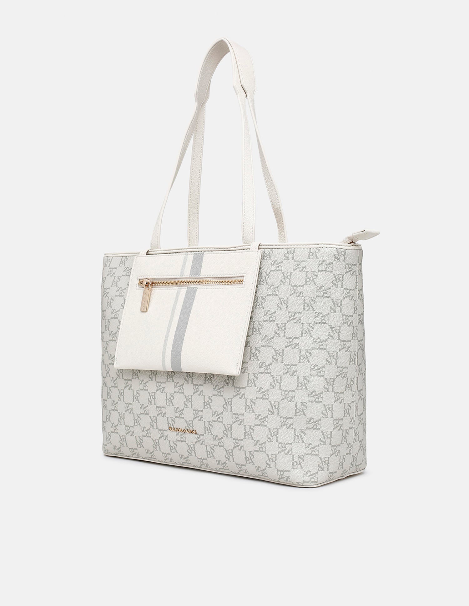 Coco Monogram Tote Bag Off White - U.S. Polo Assn. India | Large