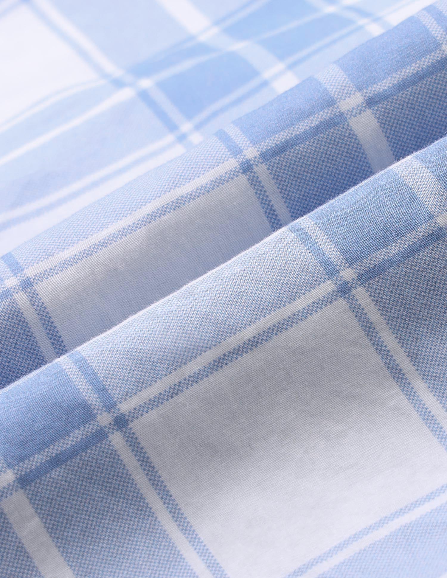 Tailored Fit Grid Tattersall Checked Shirt Blue - U.S. POLO ASSN. | Large