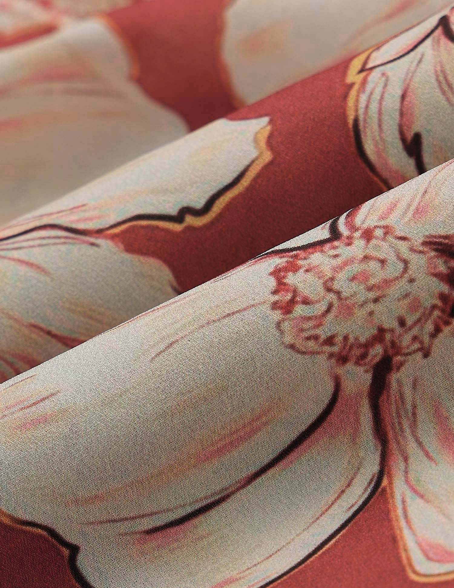 Relaxed Fit Floral Printed Top Brown - U.S. POLO ASSN. | Large