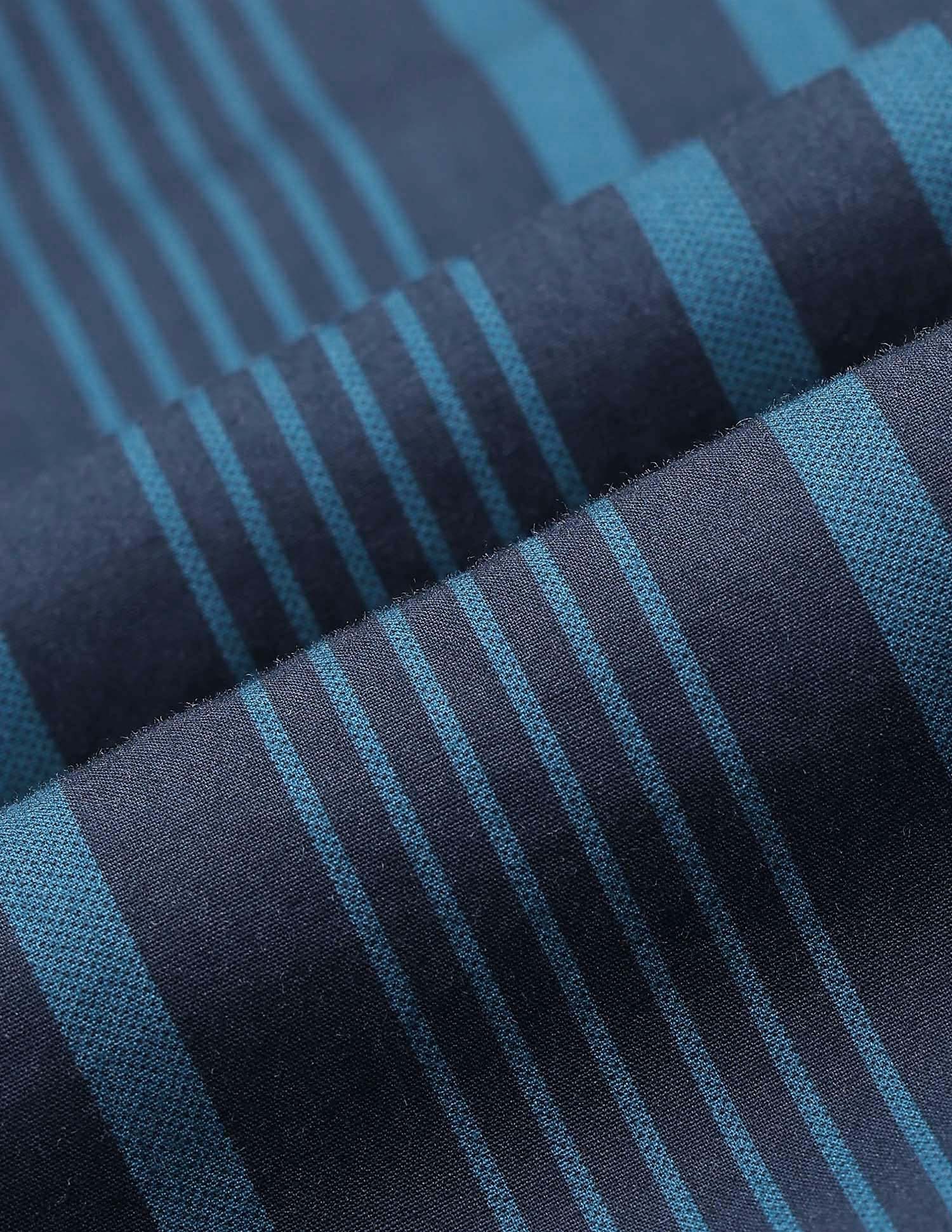 Vertical Stripe Cotton Shirt Navy - U.S. POLO ASSN. | Large