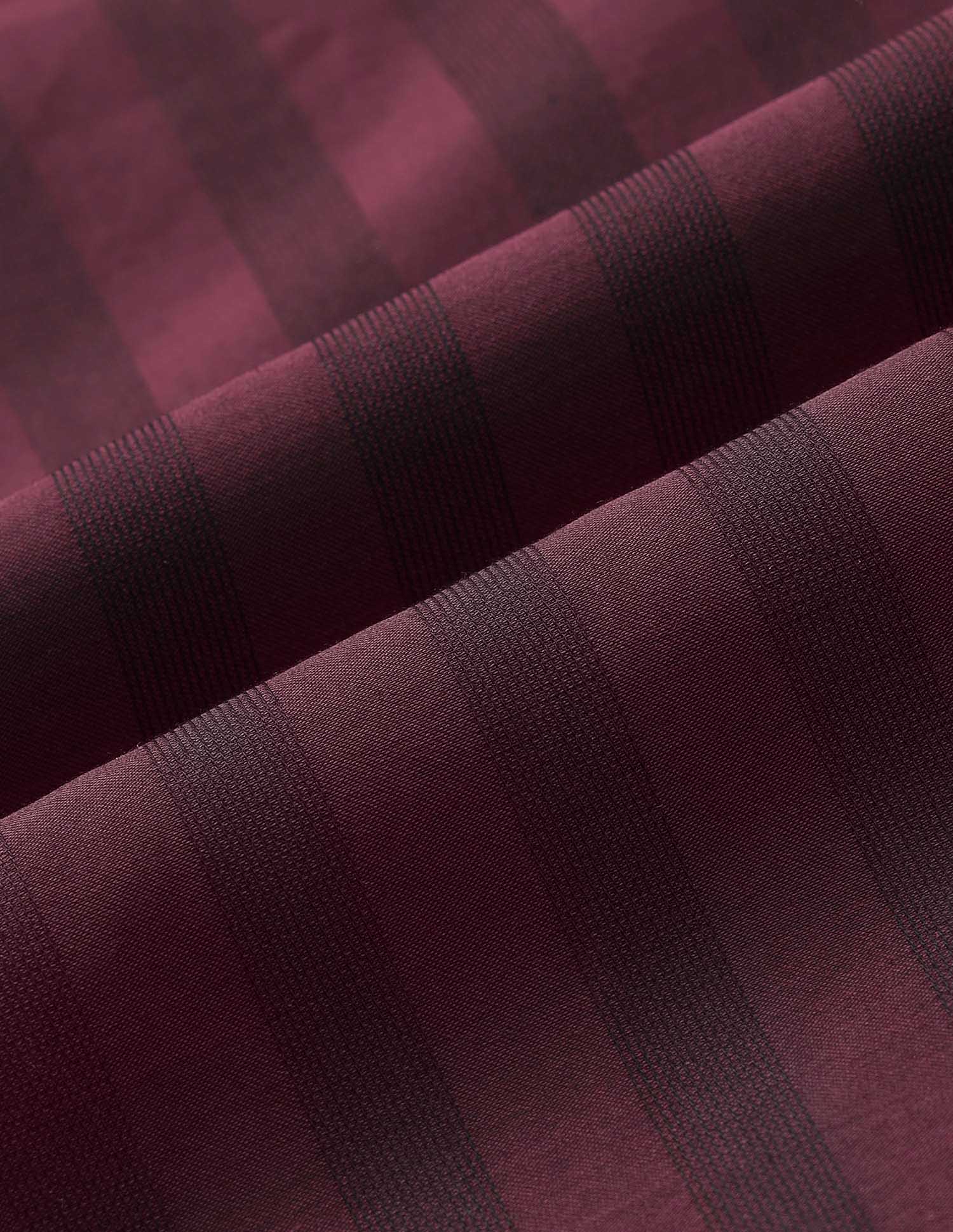 Vertical Striped Satin Shirt Burgundy - U.S. Polo Assn. India | Large