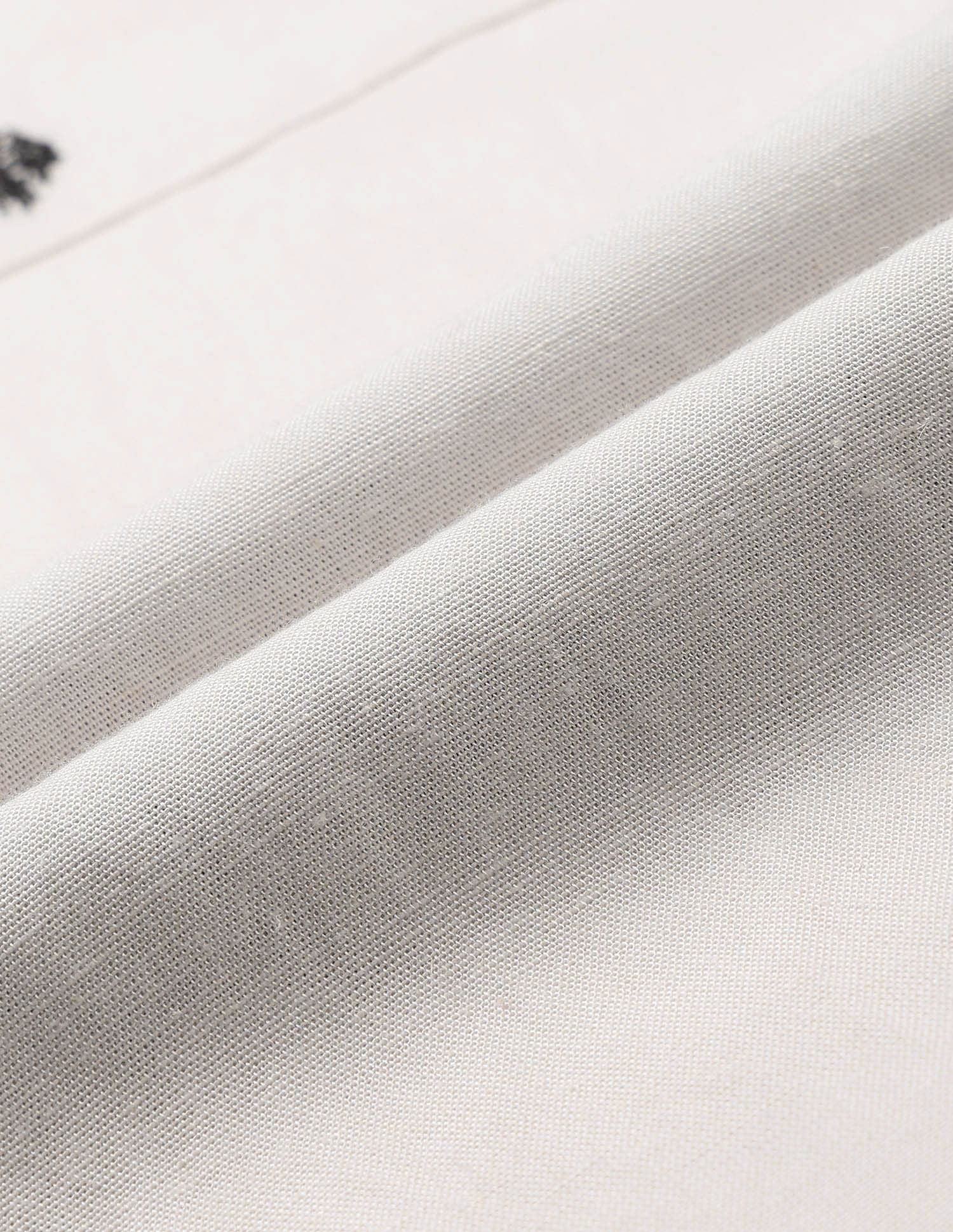 Girls Wide Leg Embroidered Trousers Ecru - U.S. POLO ASSN. | Large