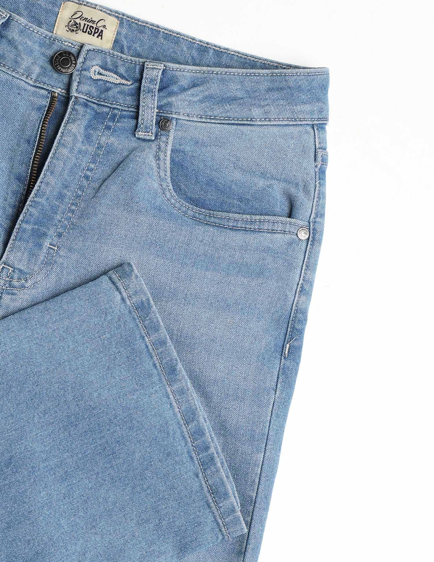 High Rise Straight Fit Jeans Blue - U.S. Polo Assn. India | Large
