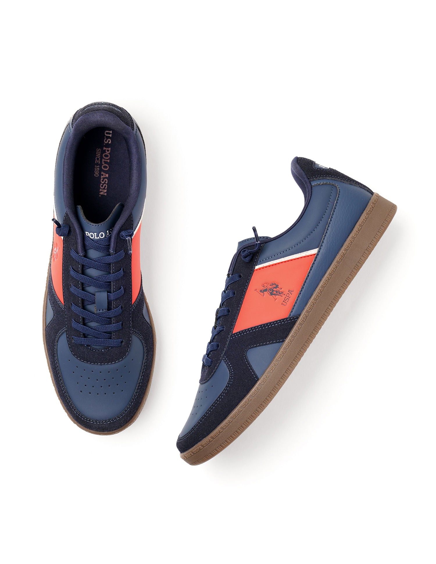 Men Jorge Colourblocked Sneakers Navy - U.S. Polo Assn. India | Large