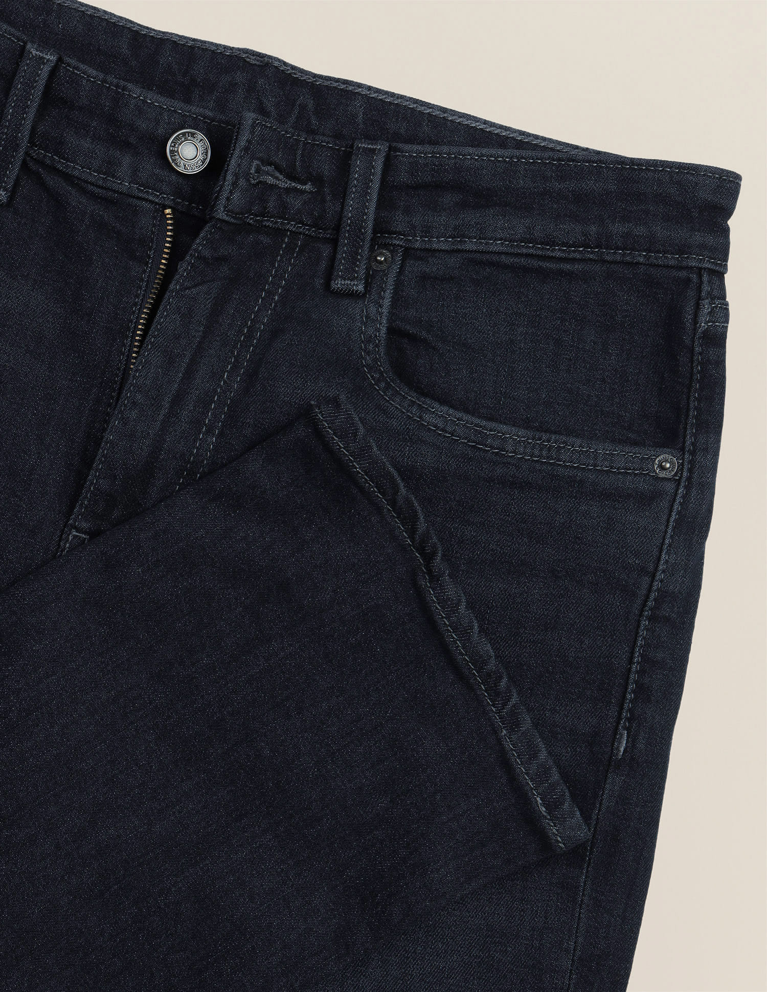 Harold Slim Straight Fit Blue Jeans Blue - U.S. Polo Assn. India | Large