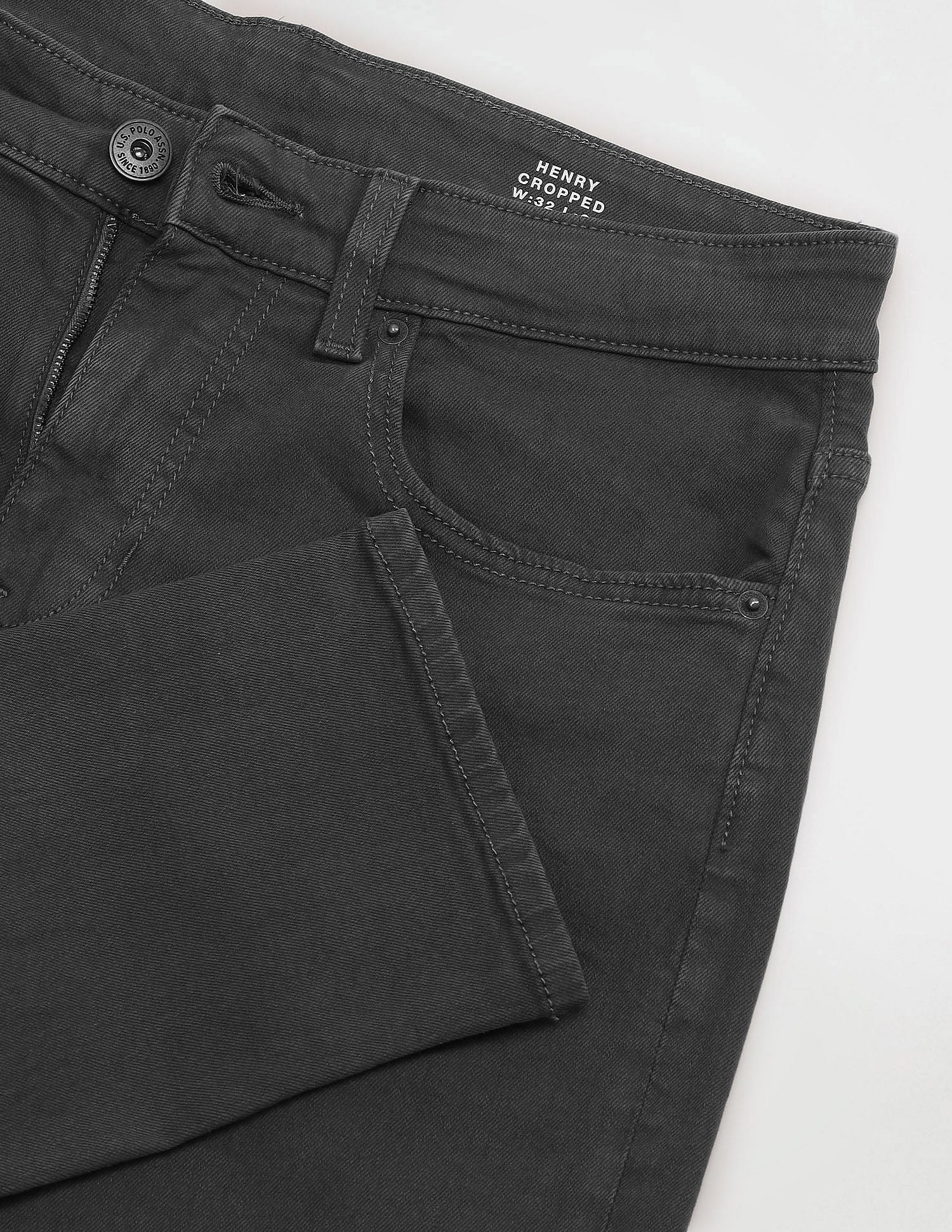 Henry Cropped Fit Jeans Black - U.S. POLO ASSN. | Large