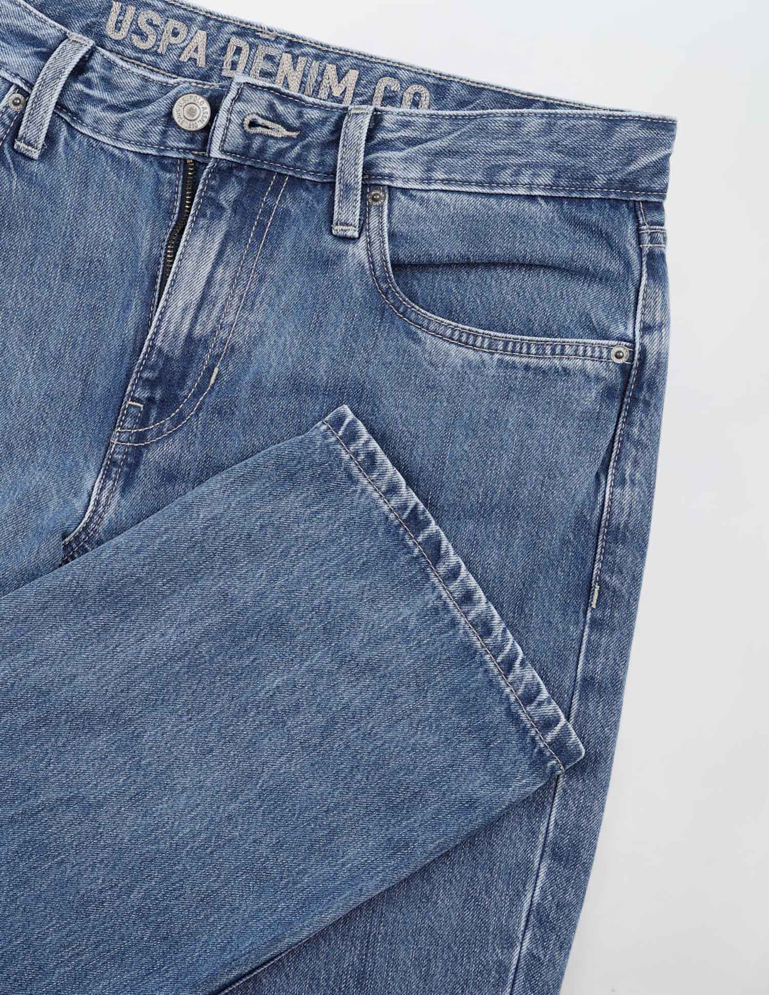 Shawn Relaxed Fit Blue Jeans Light Wash - U.S. POLO ASSN. | Large