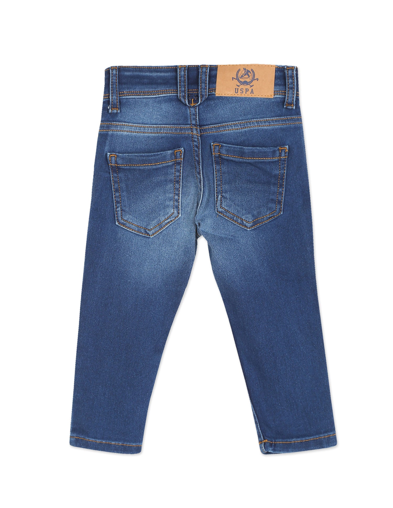 Boys Blue Slim Fit Stone Wash Jeans Blue - U.S. Polo Assn. India | Large