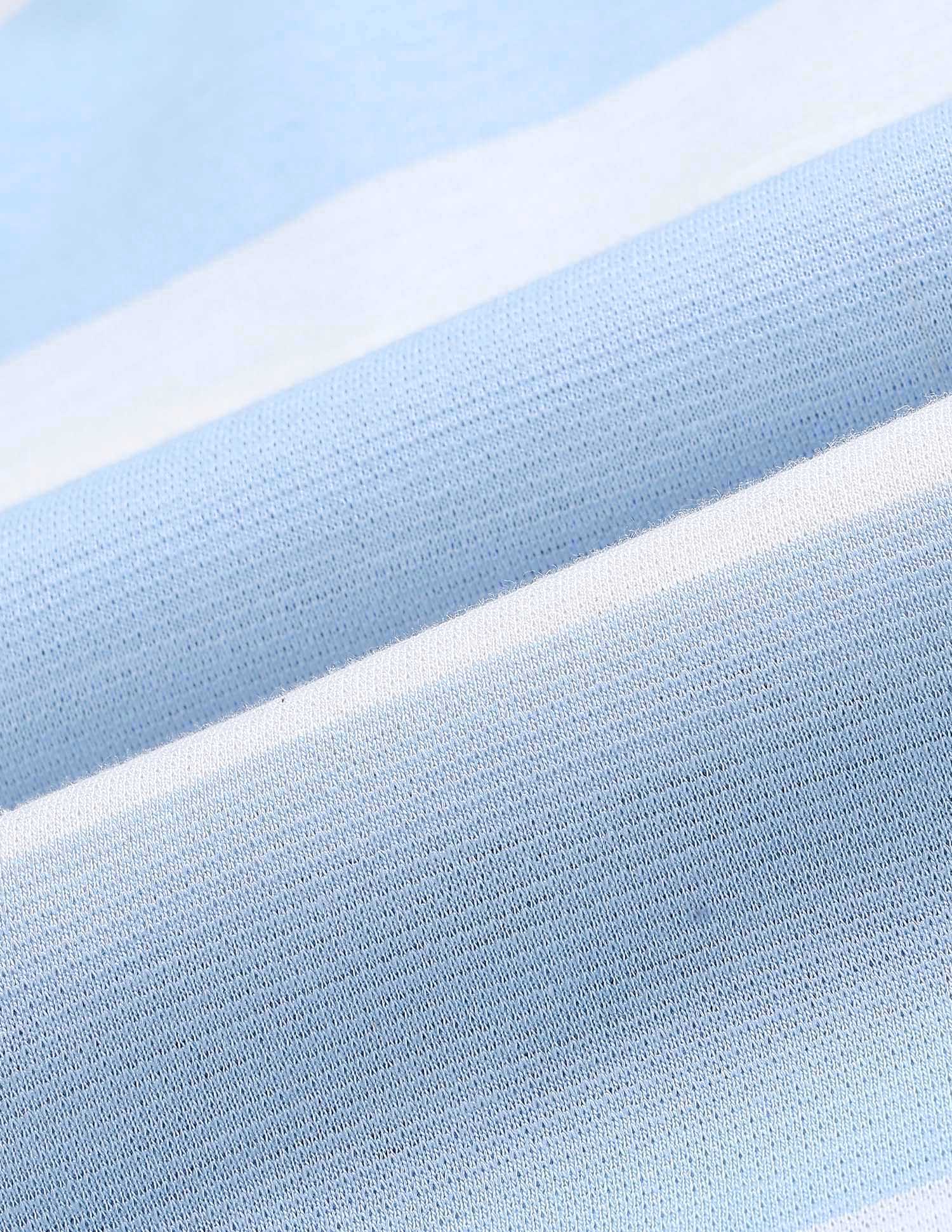 Horizontal Striped Slim Fit Polo Shirt Light Blue - U.S. Polo Assn. India | Large