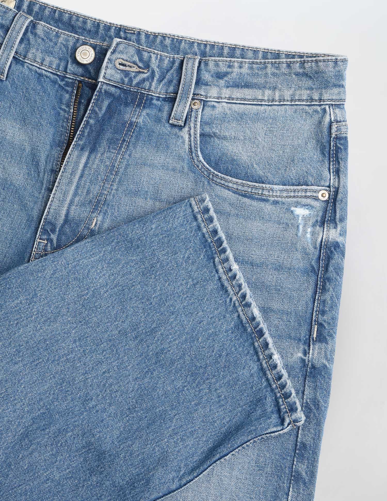 Logan Loose Straight Fit Blue Jeans Mid Blue - U.S. Polo Assn. India | Large