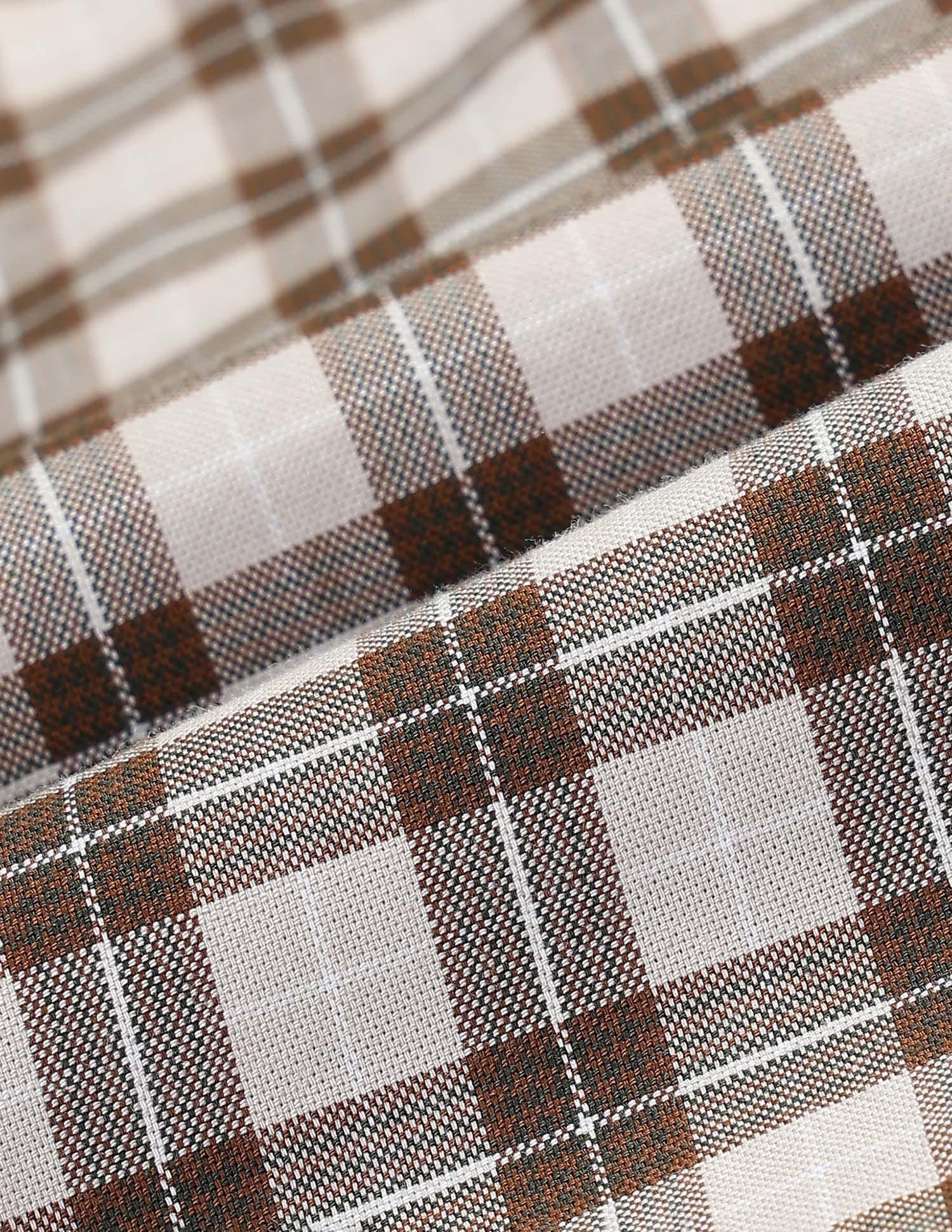 Gingham Checked Sotogrande Shirt Khaki - U.S. Polo Assn. India | Large