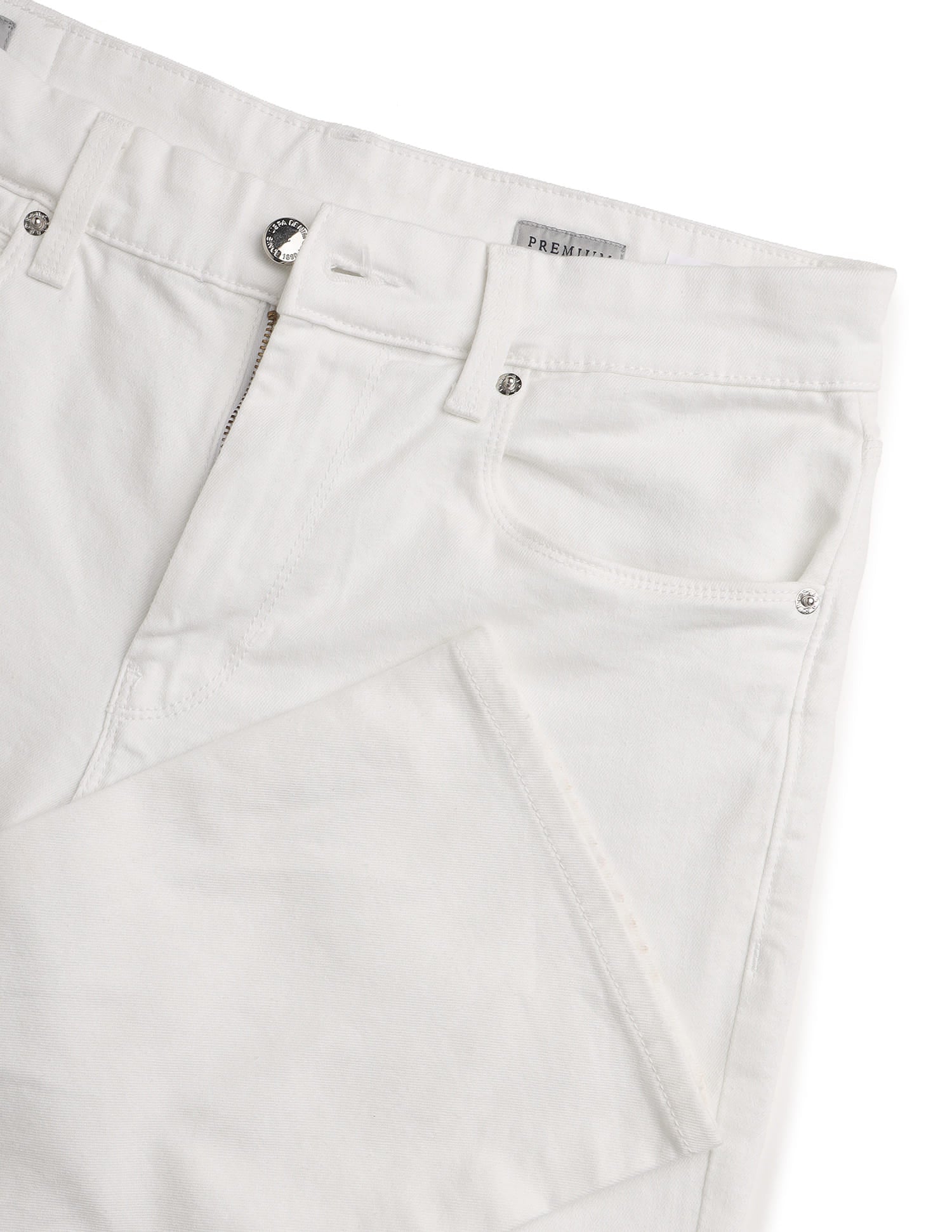 Harold Slim Straight Fit White Jeans White - U.S. Polo Assn. India | Large