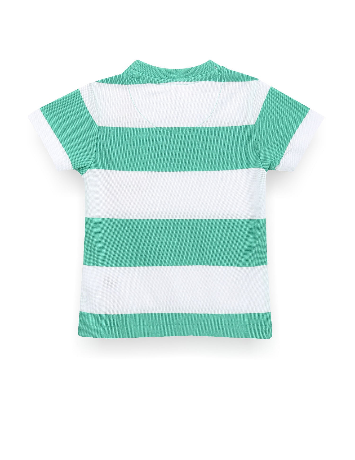 Boys Horizontal Stripe Pique T-Shirt Light Green - U.S. Polo Assn. India | Large