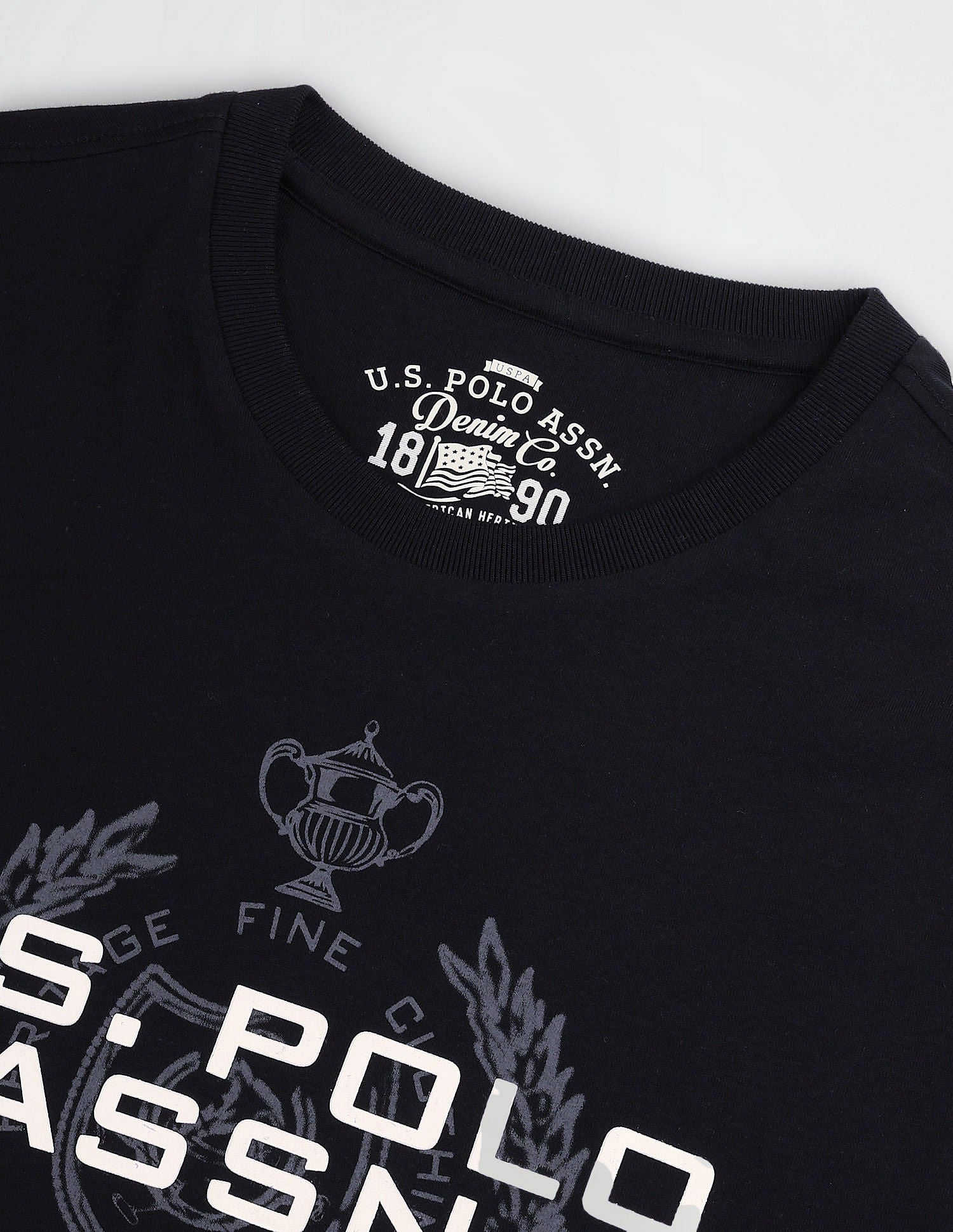 Muscle Fit Brand Print T-Shirt Black - U.S. POLO ASSN. | Large