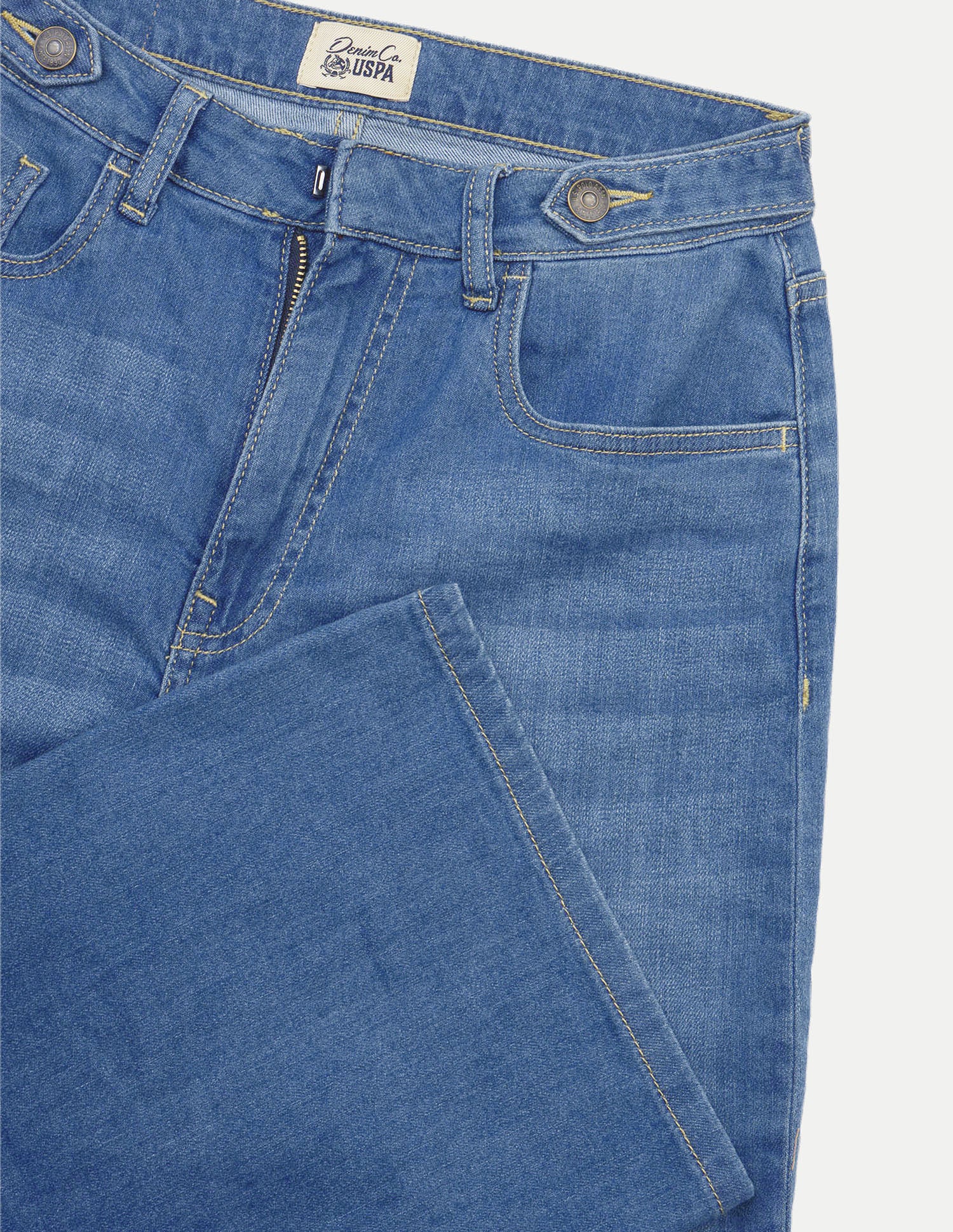 Wide Leg Fit Blue Light Weight Jeans Blue - U.S. Polo Assn. India | Large