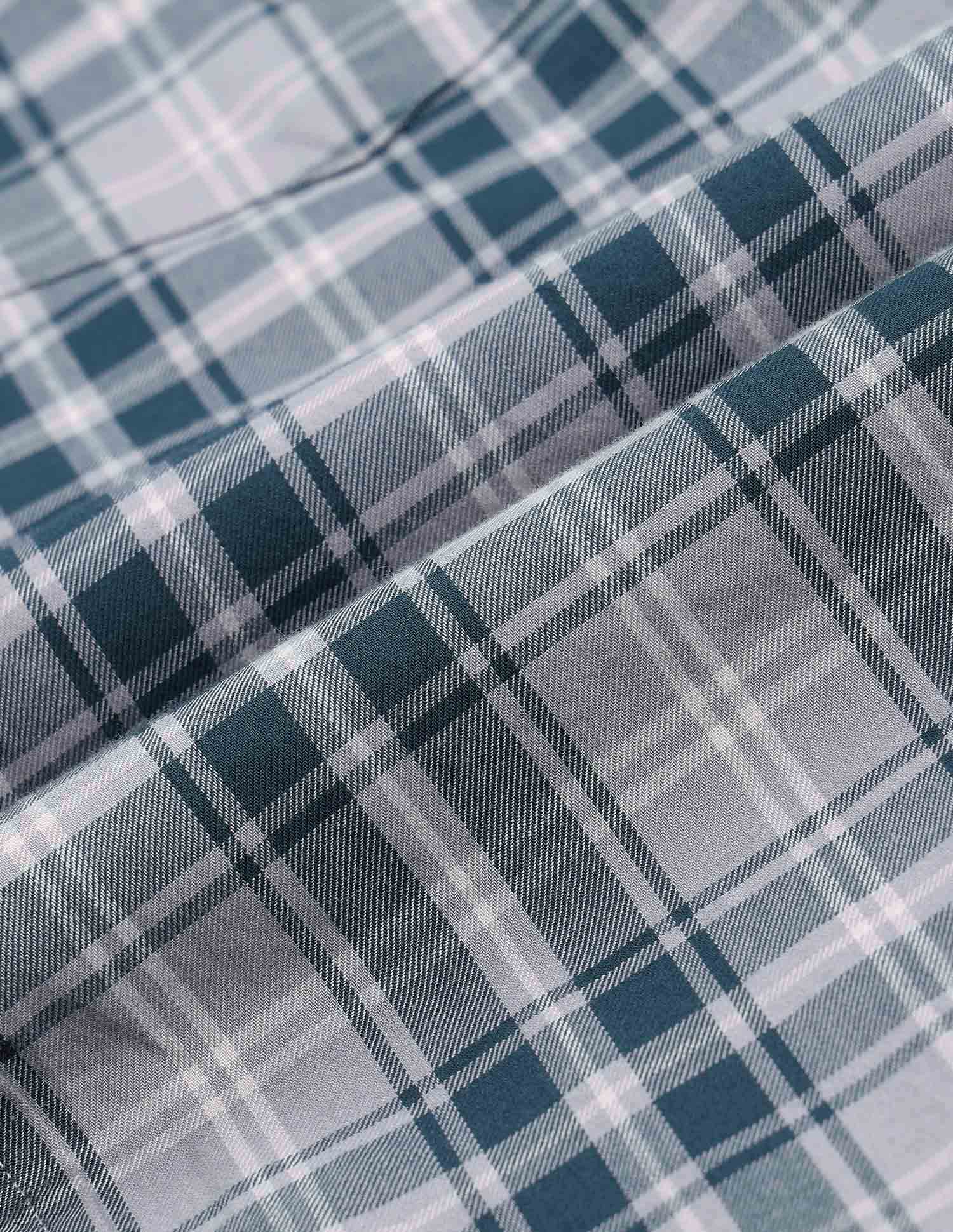 Pure Cotton Grid Tattersall Checked Shirt Grey - U.S. POLO ASSN. | Large