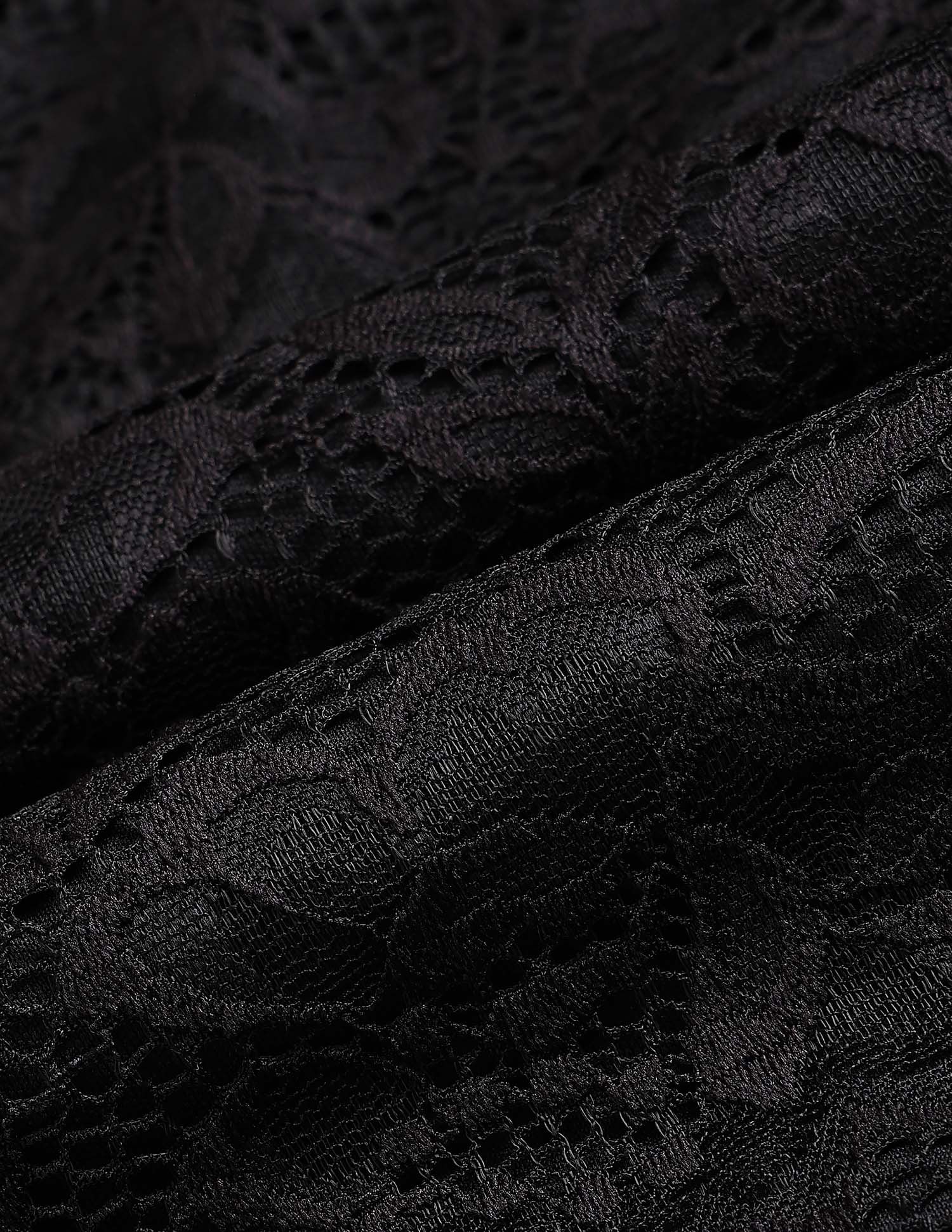 Solid Regular Fit Lace Dress Black - U.S. POLO ASSN. | Large