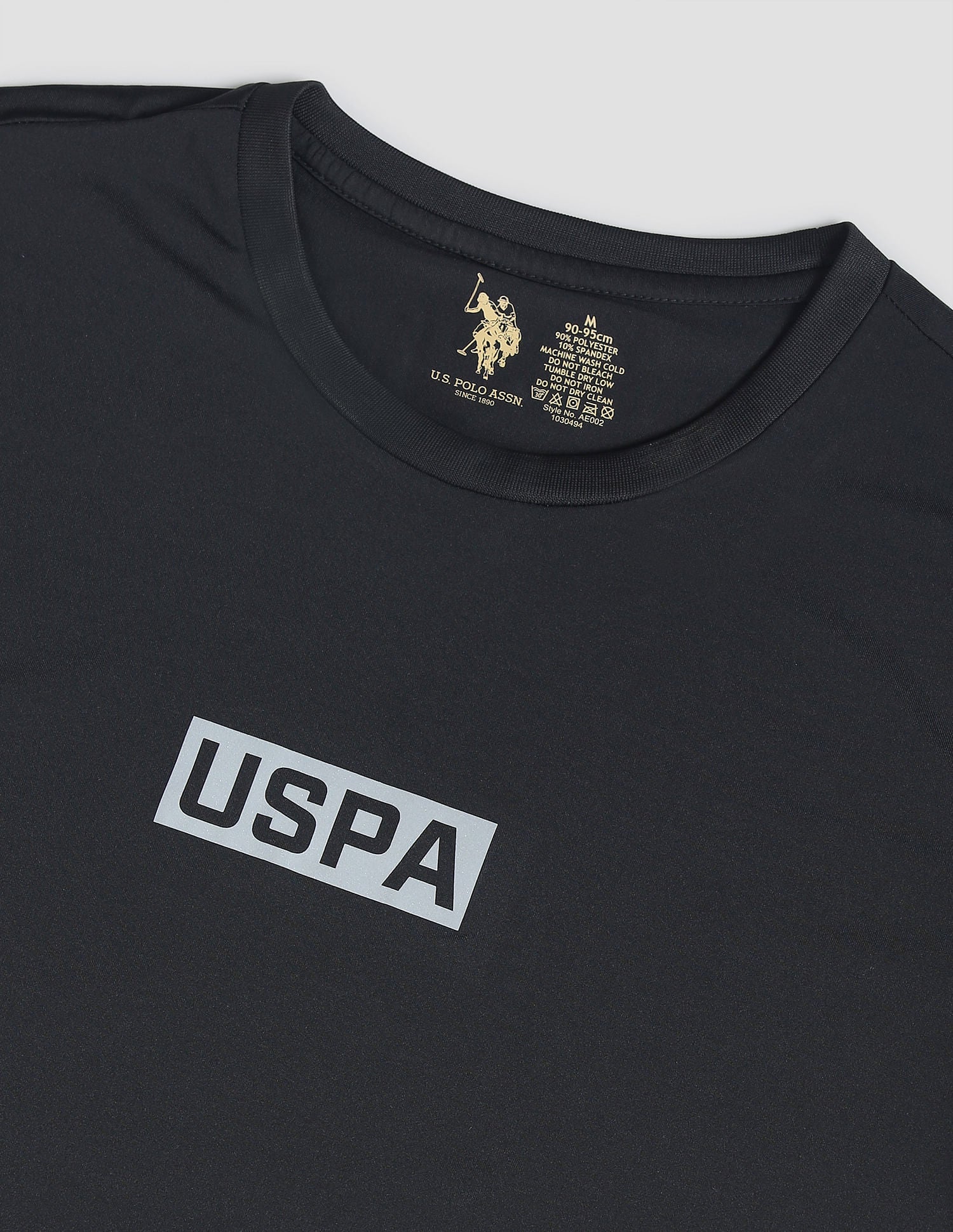 Solid AE002 Lounge T-Shirt - Pack Of 1 Black - U.S. POLO ASSN. | Large