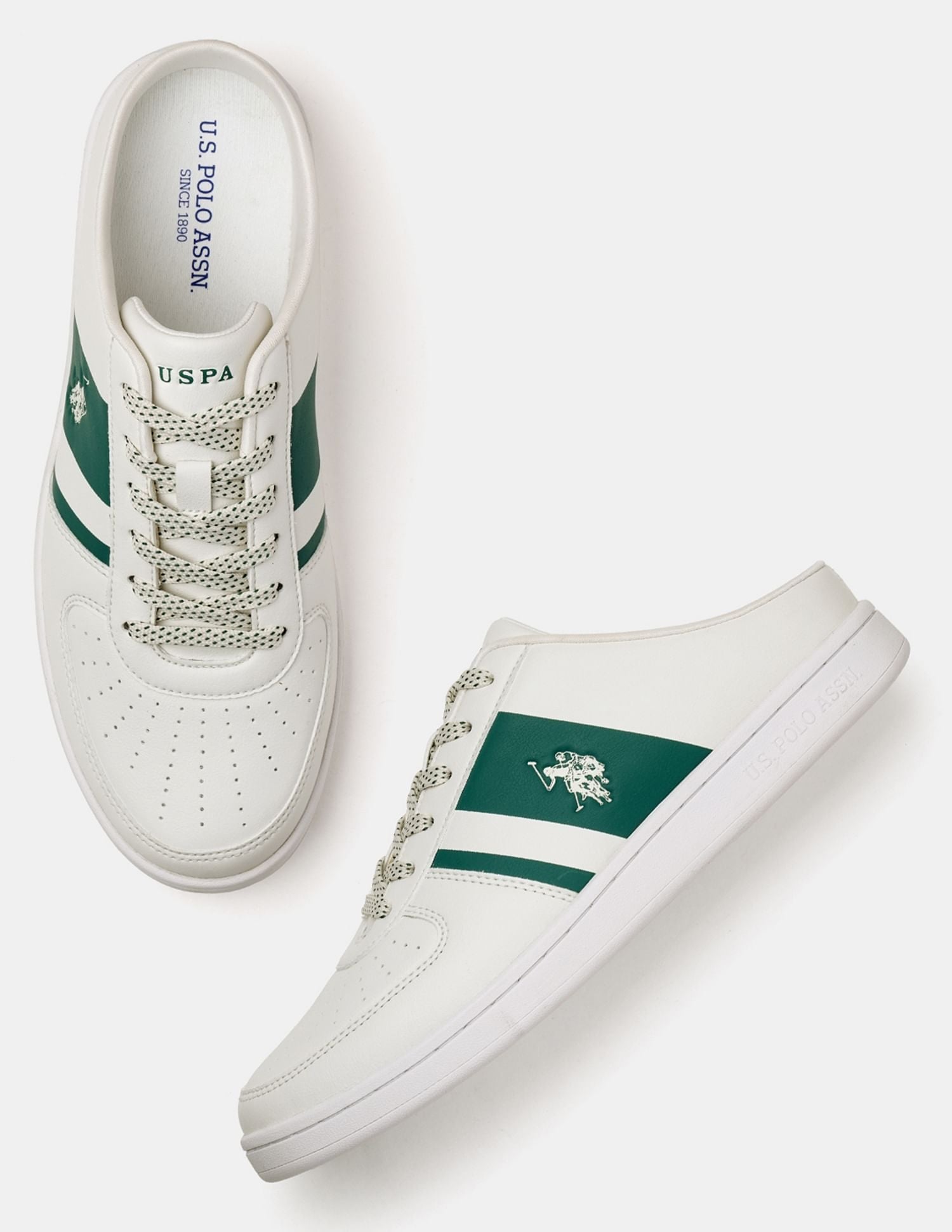 Men Camon Low Top Sneakers Off White - U.S. Polo Assn. India | Large