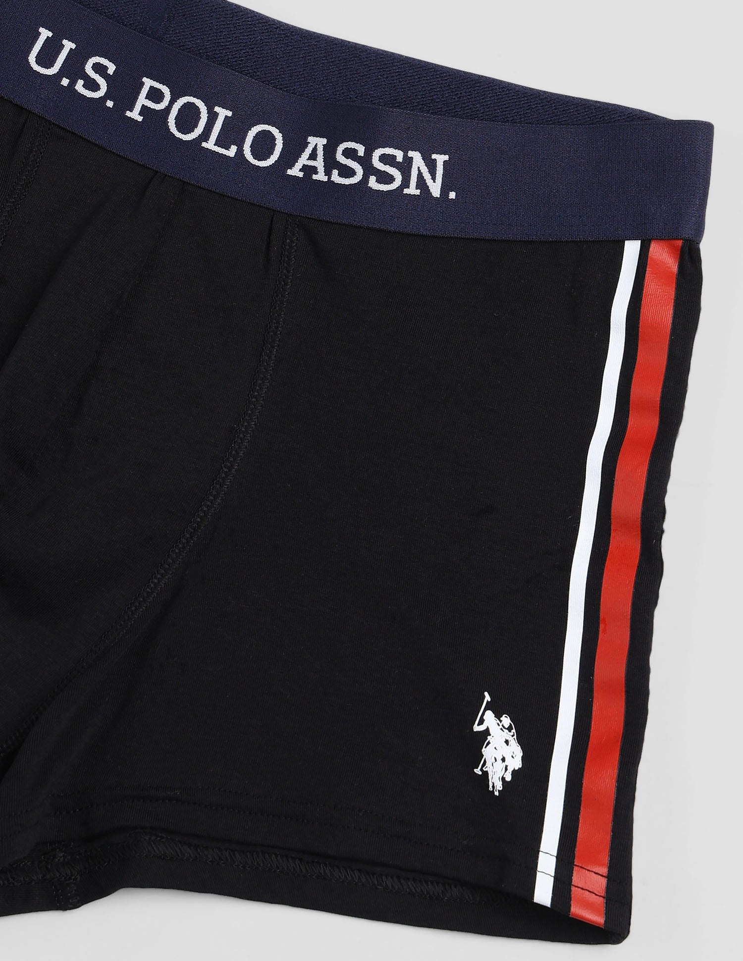 Solid Super Soft ET001 Trunks - Pack Of 1 Black - U.S. POLO ASSN. | Large